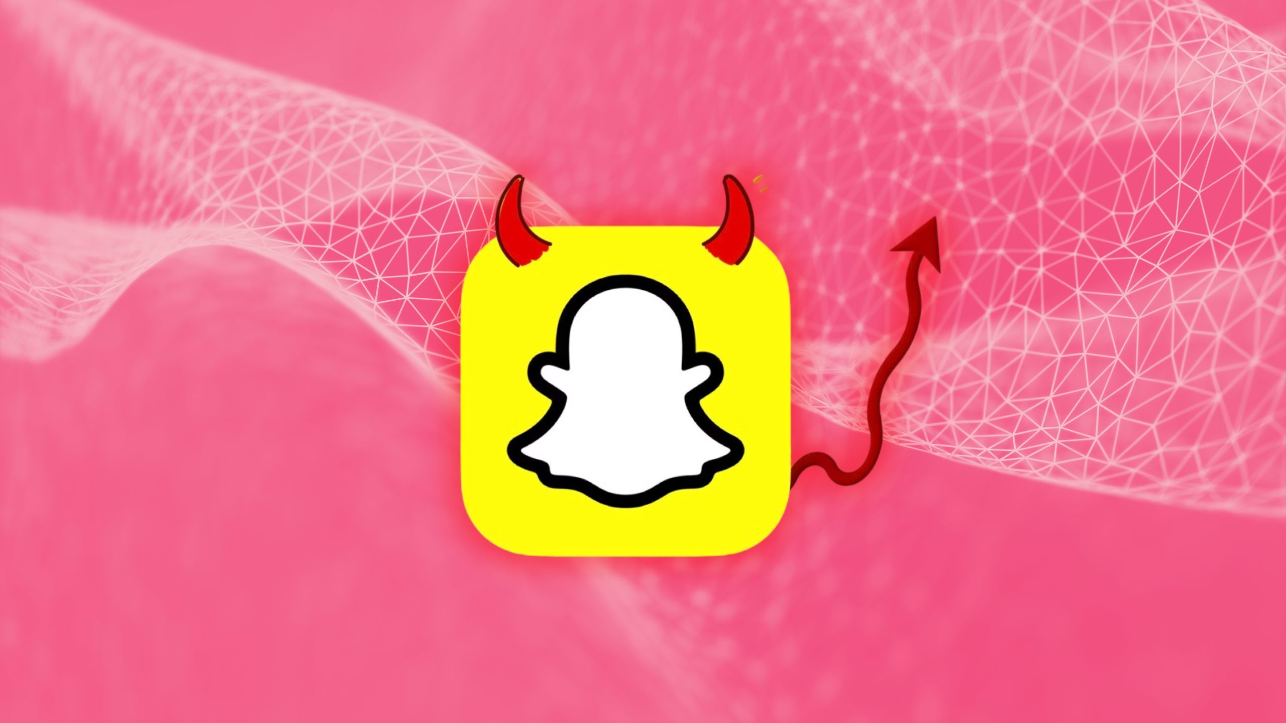 The Snapchat app with horns and a tail. 