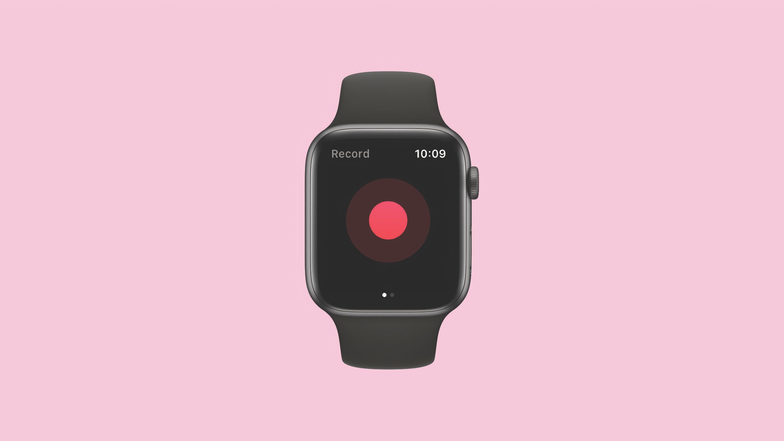 The Just Press Record app on an Apple Watch