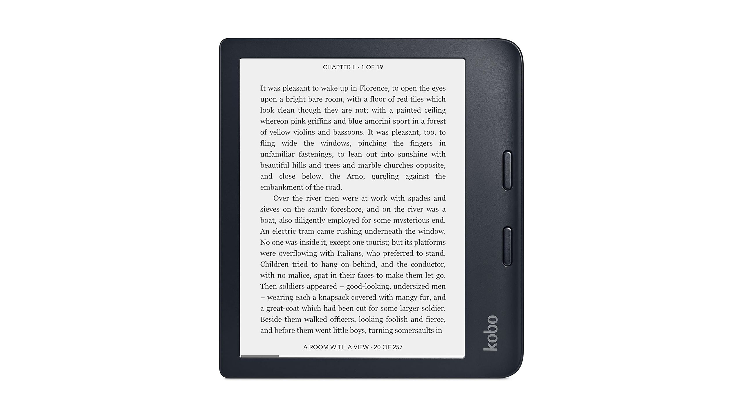 Kobo Libra 2 on white background. 