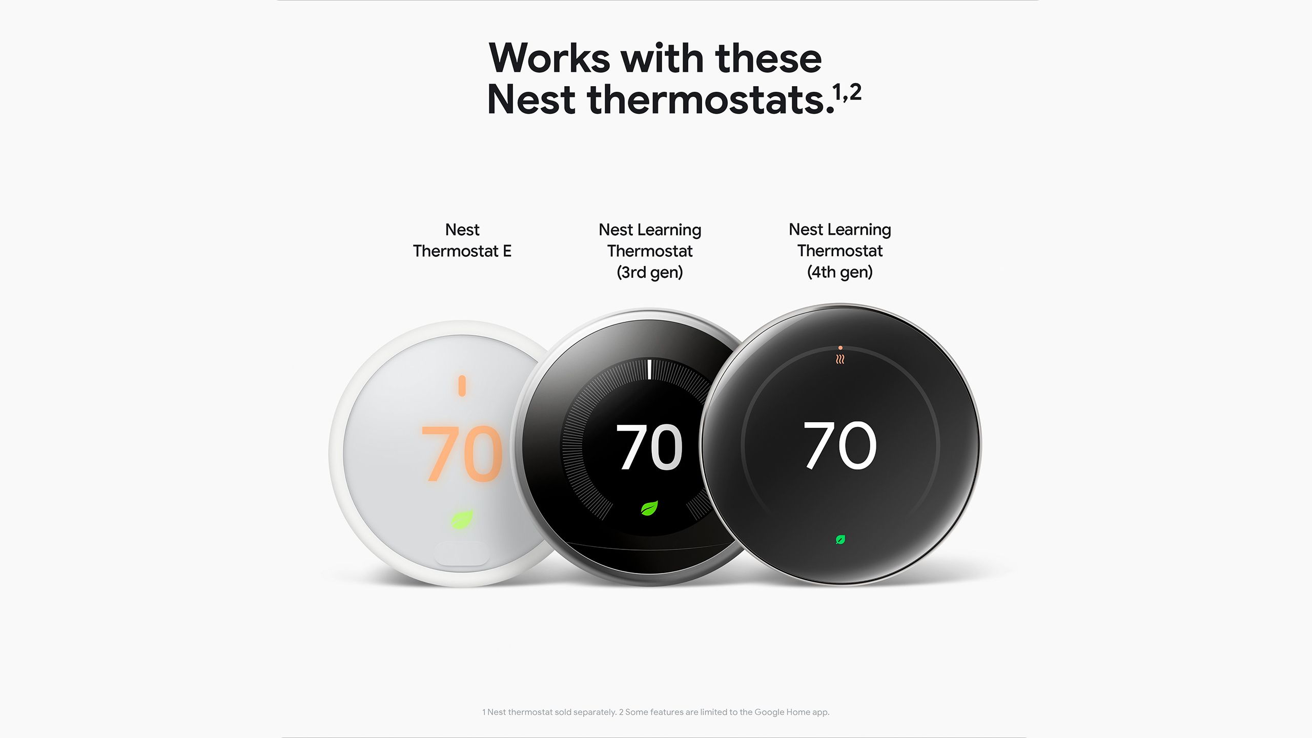 Nest Thermostat E Nest Learning Thermostat 3rd Gen and Nest Learning Thermostat Fourth Gen