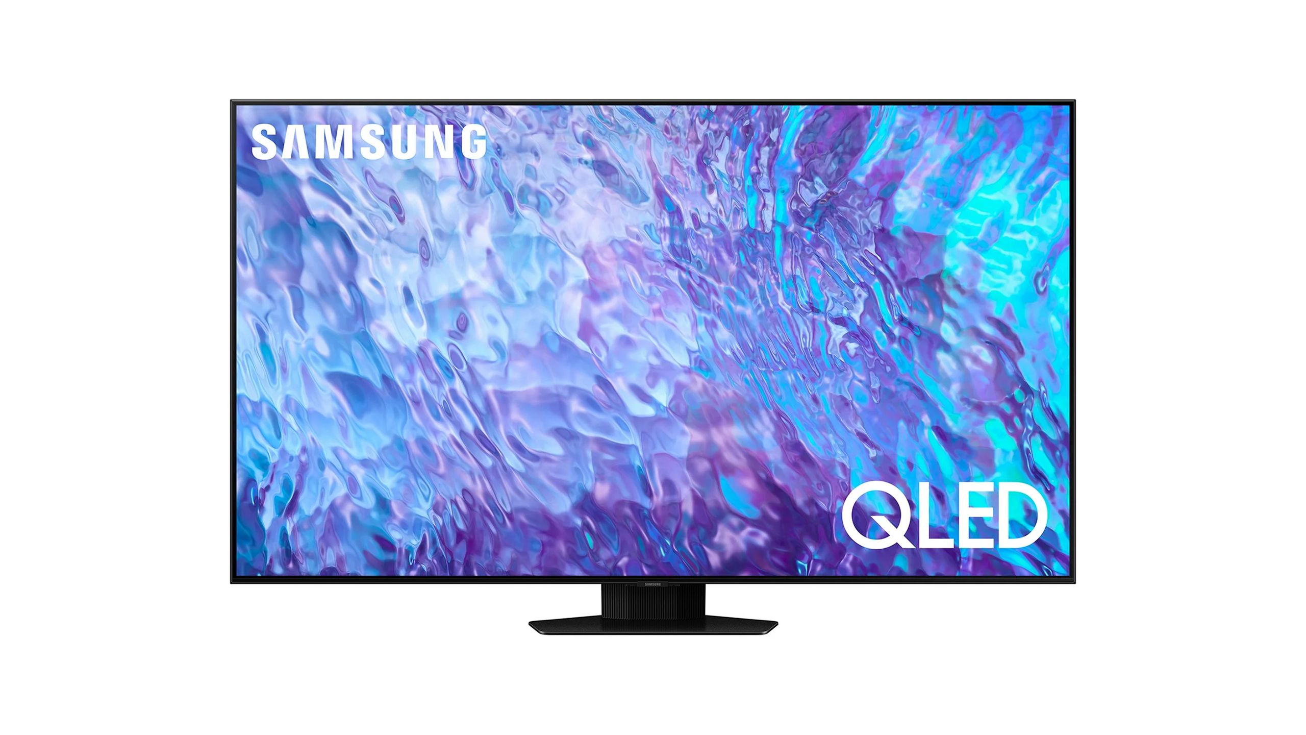 Samsung Q80C TV on a white background