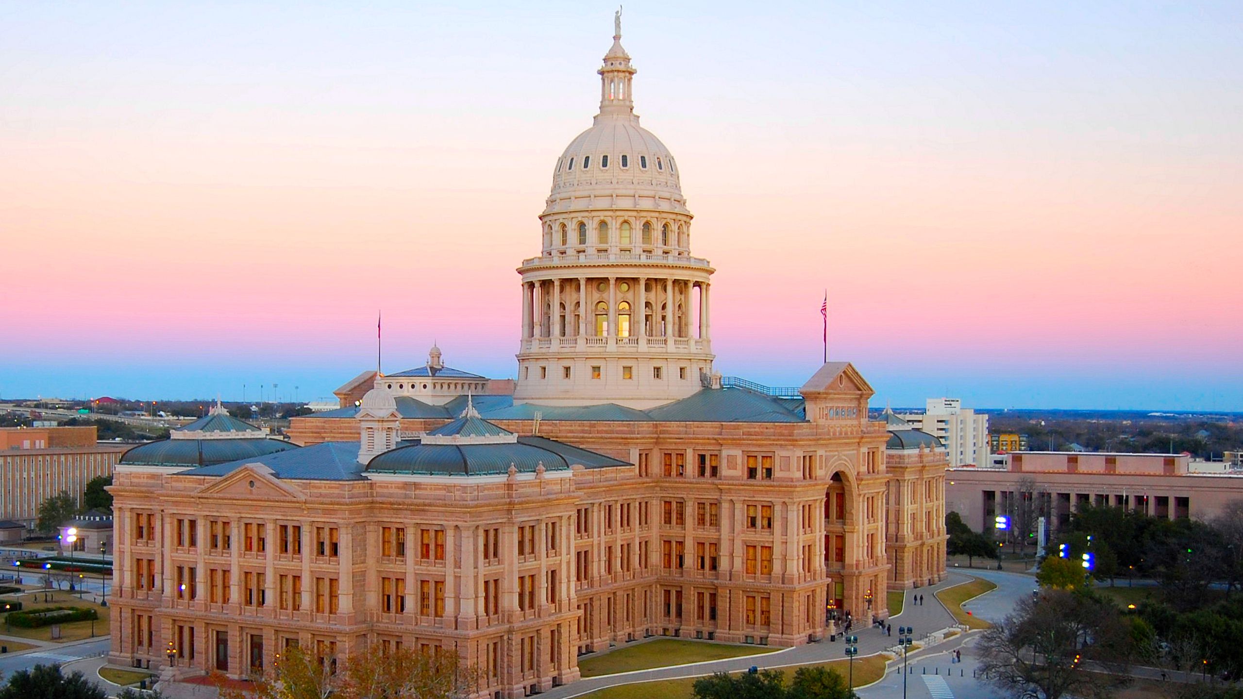 The Texas State Capitol building in Austin.