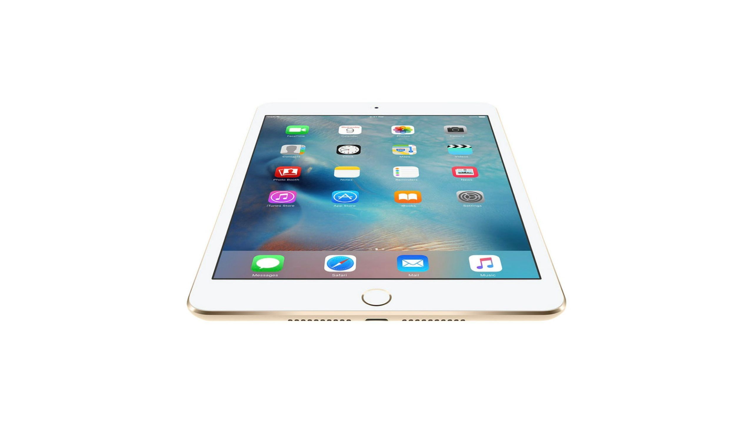 An Apple marketing image of the iPad mini 4.