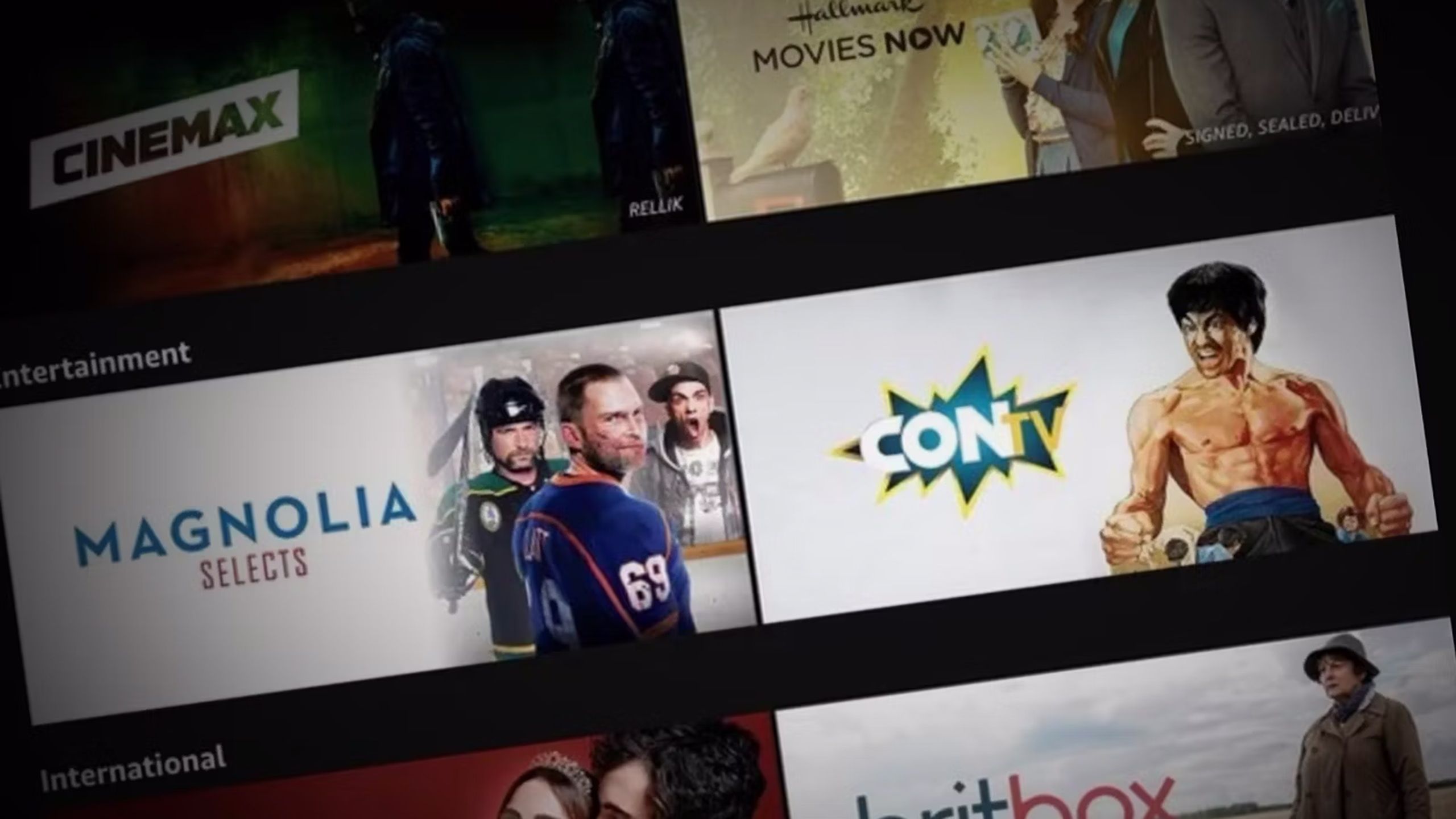 Amazon Prime Video Channels option in the Prime Video app