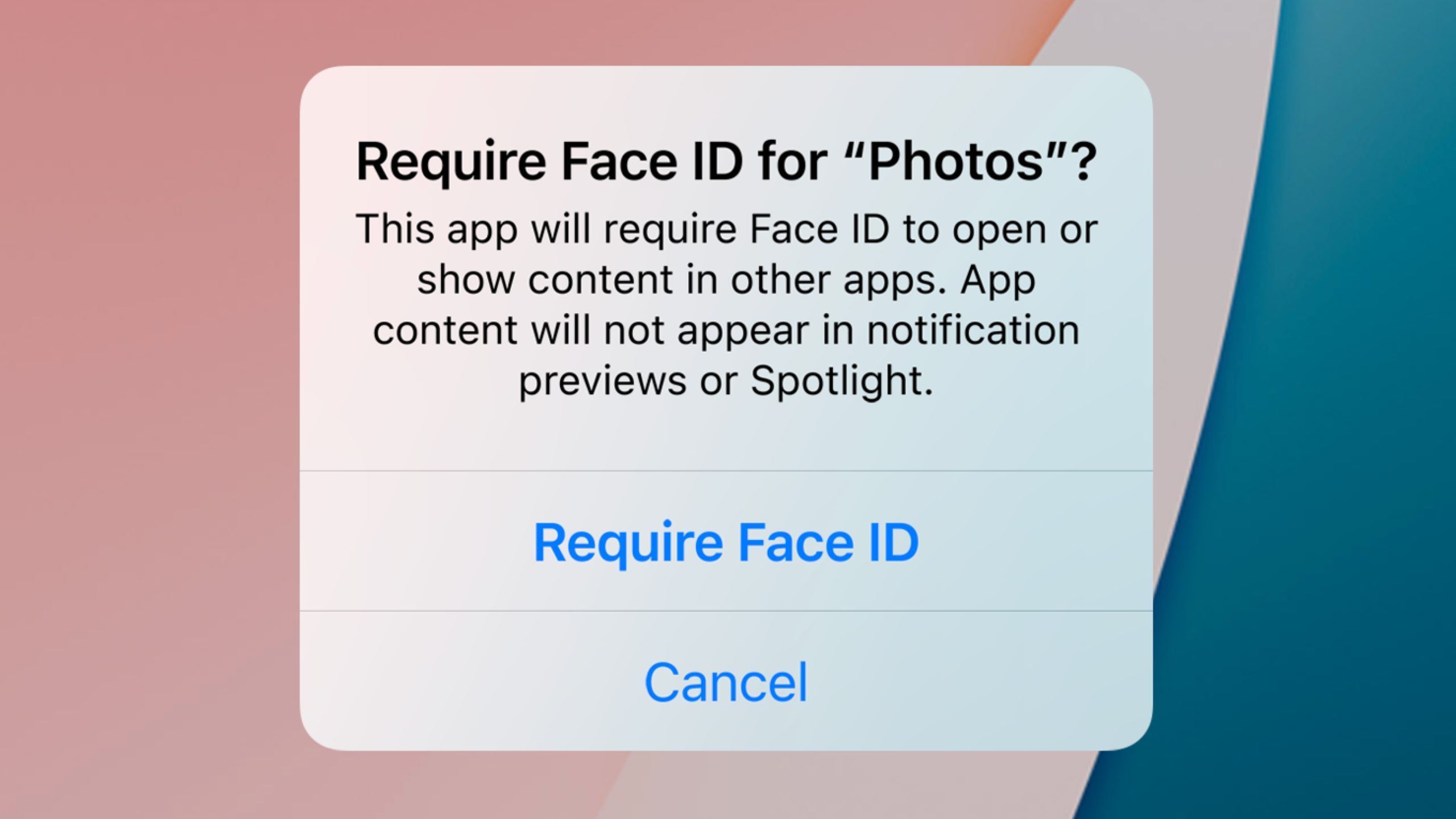 Apple iOS-18 require Face ID prompt