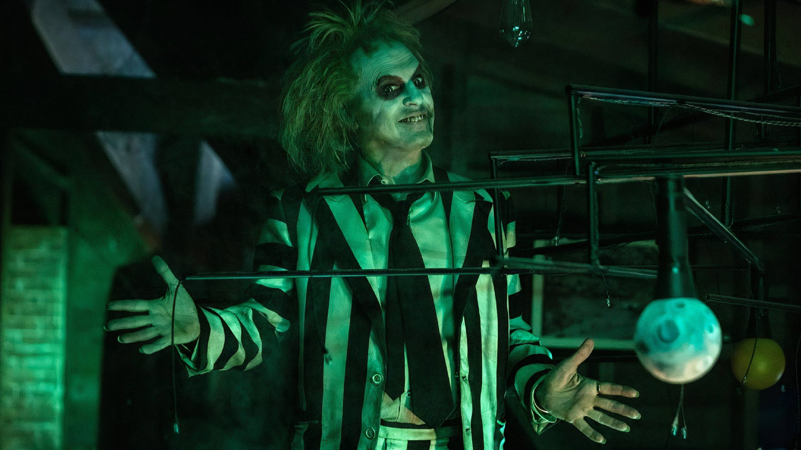 Michael Keaton in beetlejuice beetlejuice