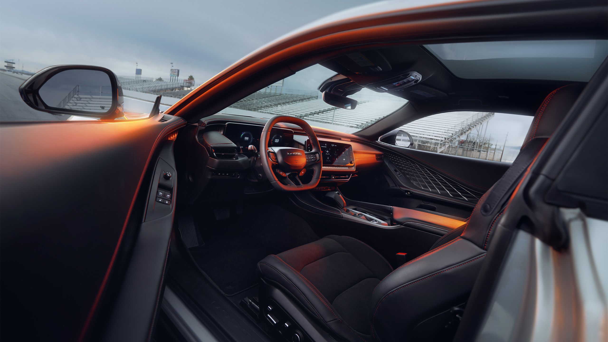 2024 Dodge Charger Daytona EV driver compartment.