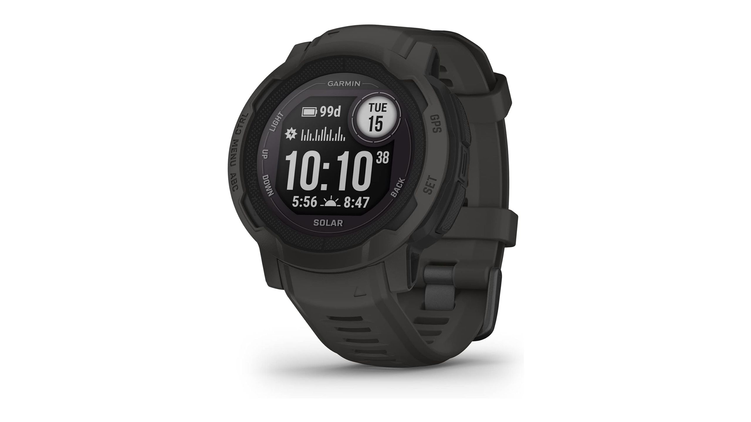 The Garmin Instinct 2 is placed against a white background. 