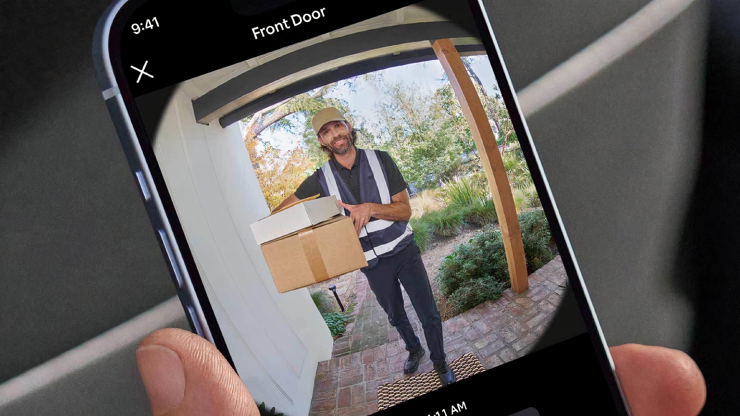 ring battery doorbell view