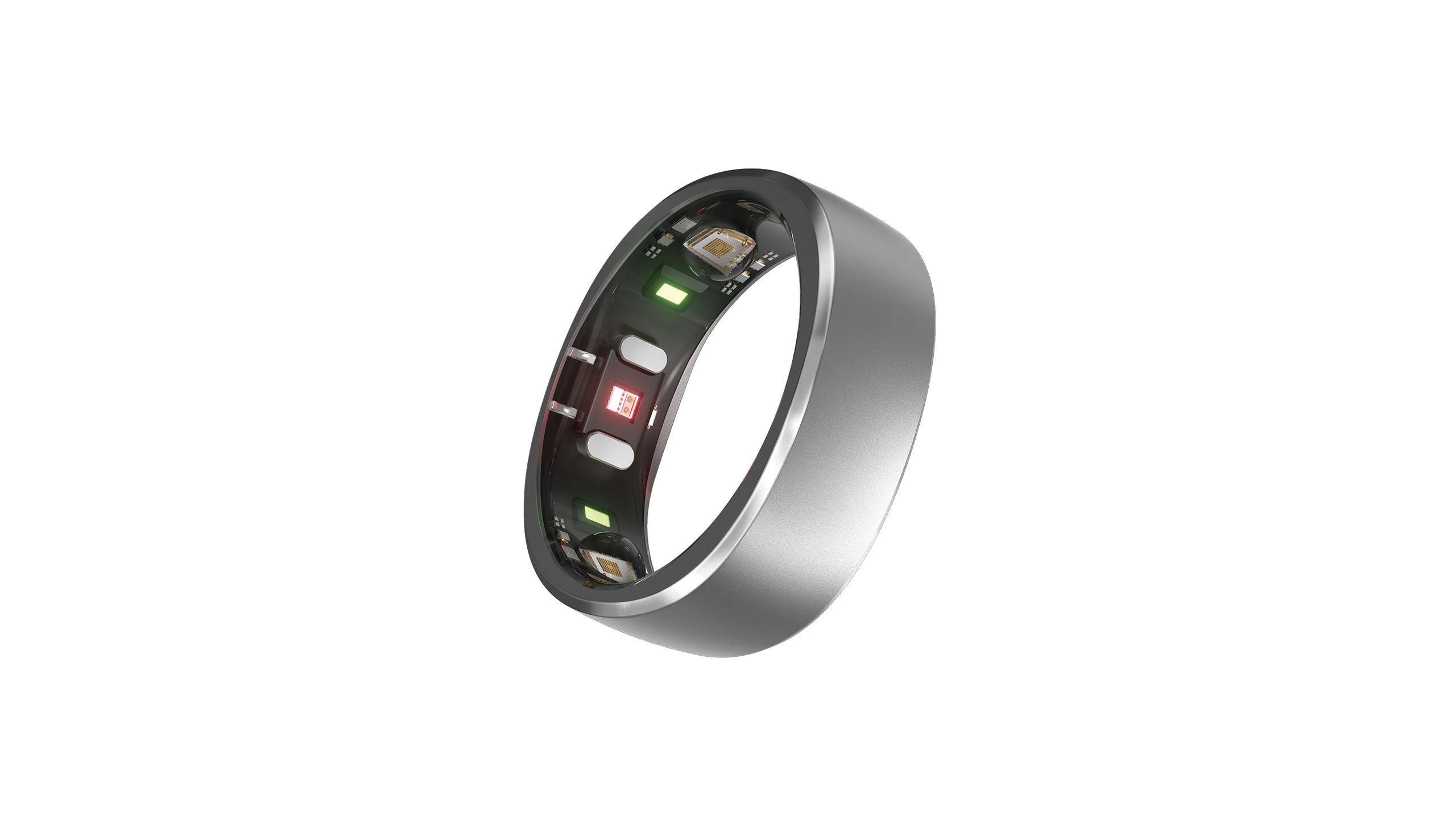 The Moonlit Silver RingConn Smart Ring against a white background. 