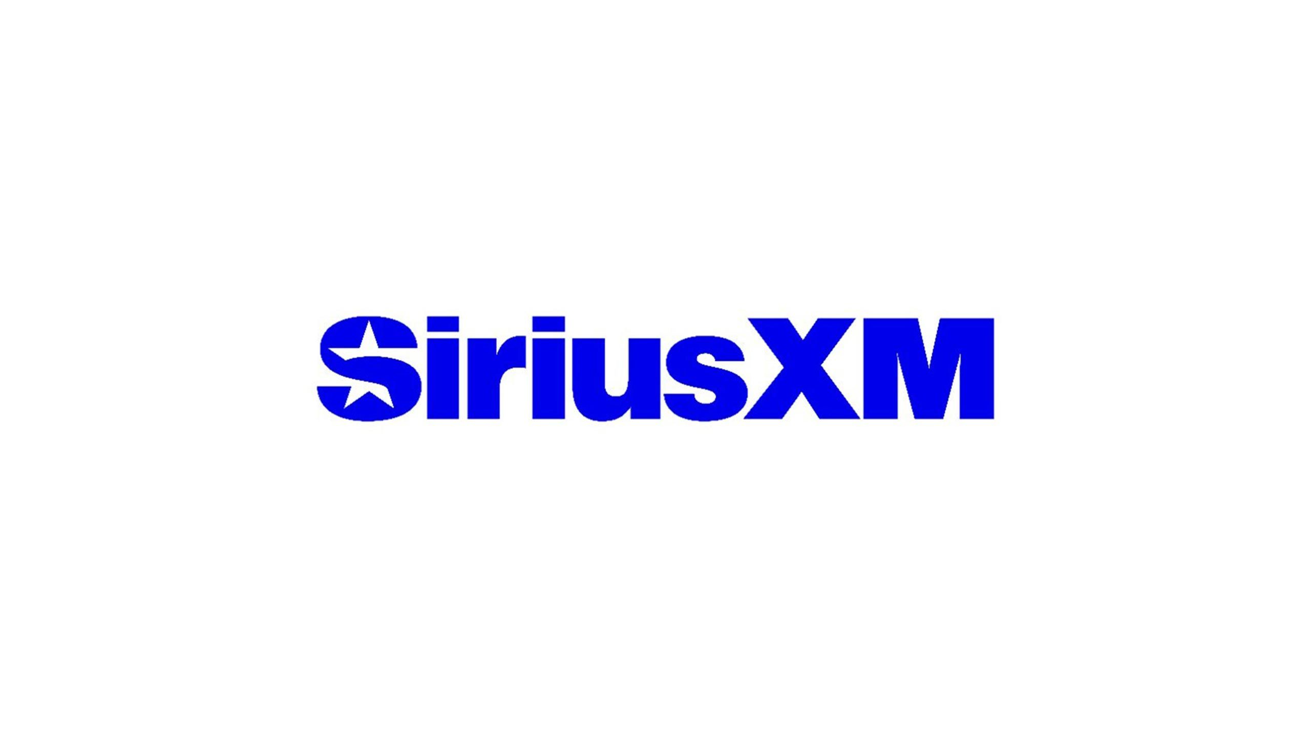 O logotipo SiriusXM em um fundo branco