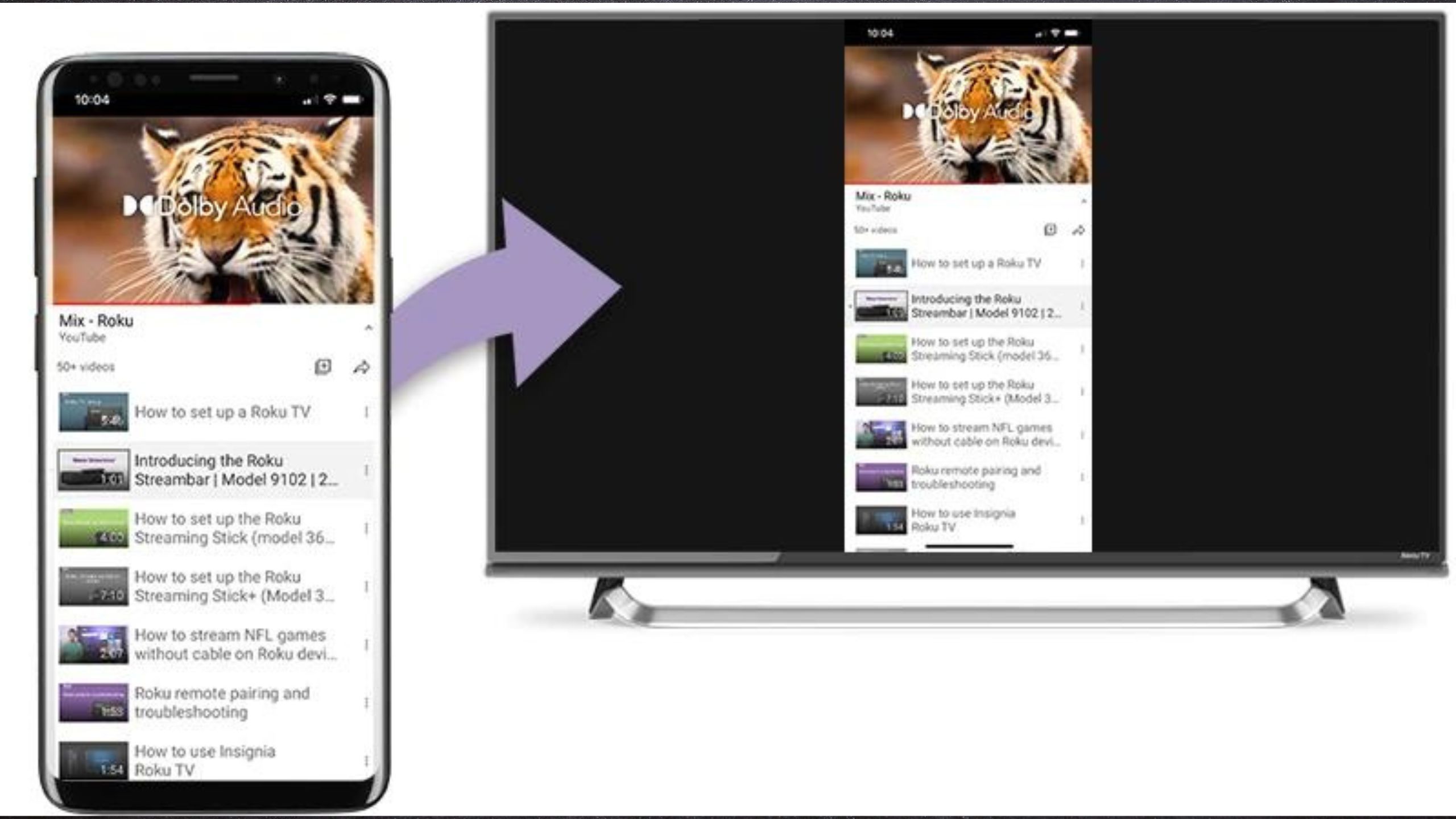 MIrroring an iphone to roku.