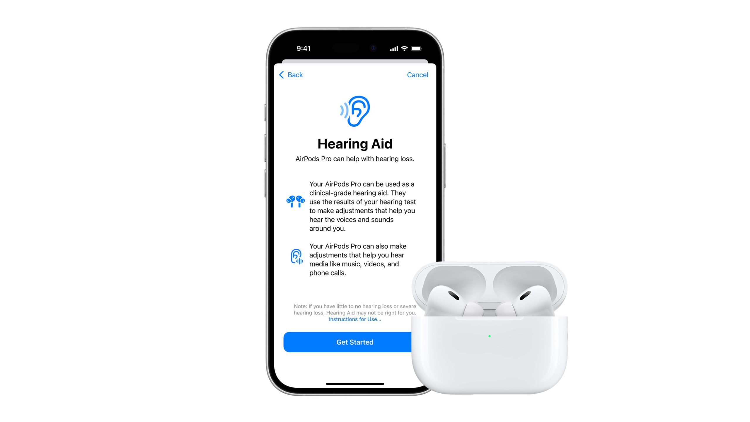 AirPods Hearing Aid feature