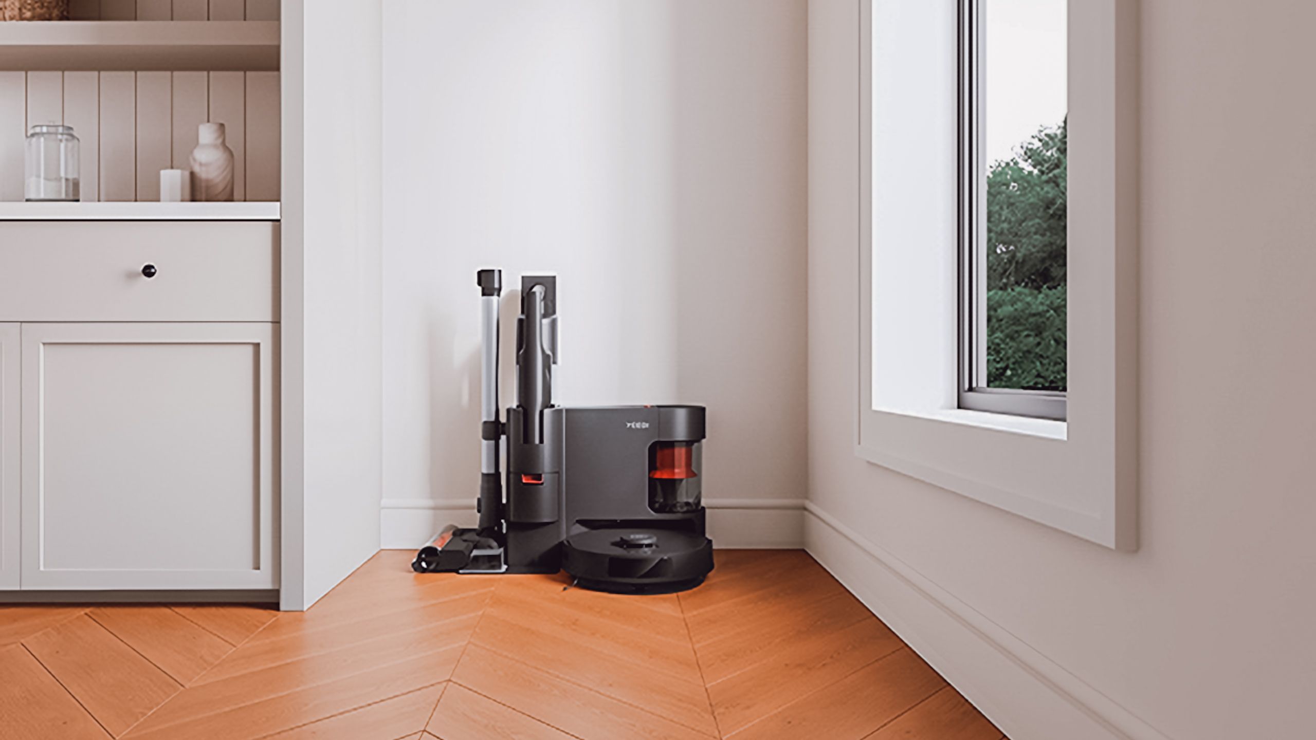 The Yeedi C12 Combo is a robovac and traditional vacuum in one