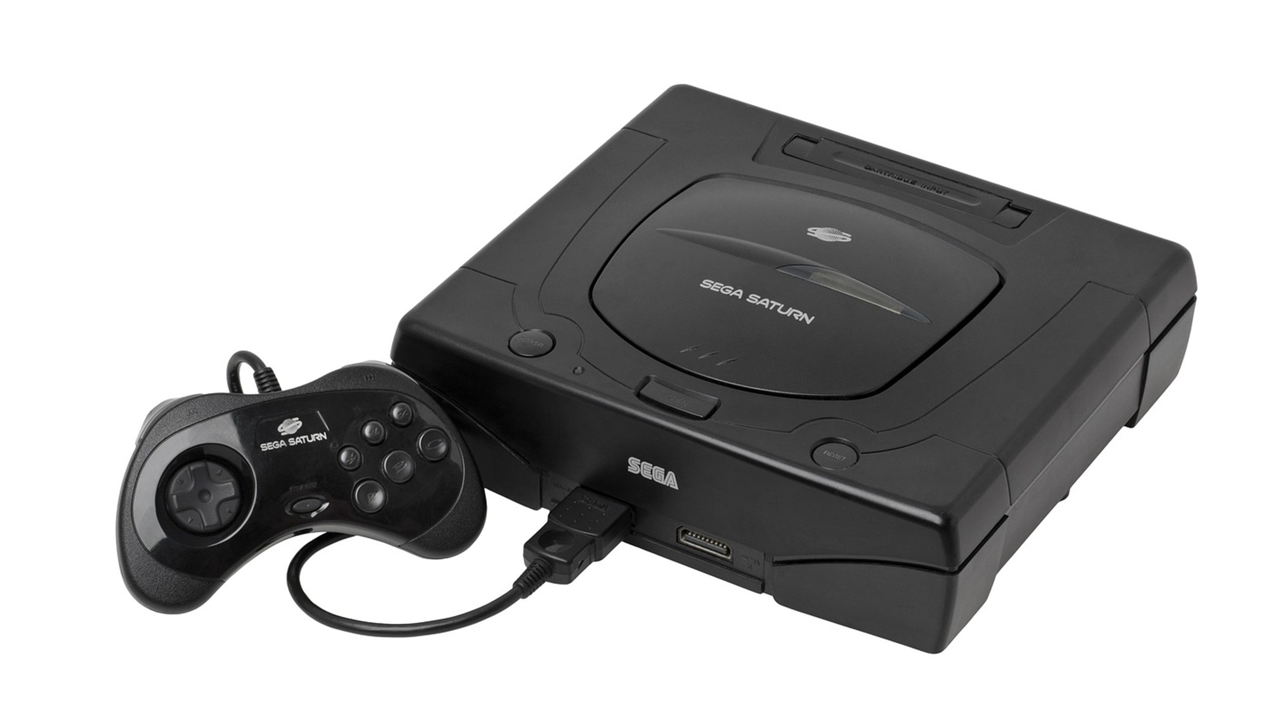 Sega Saturn console on white background