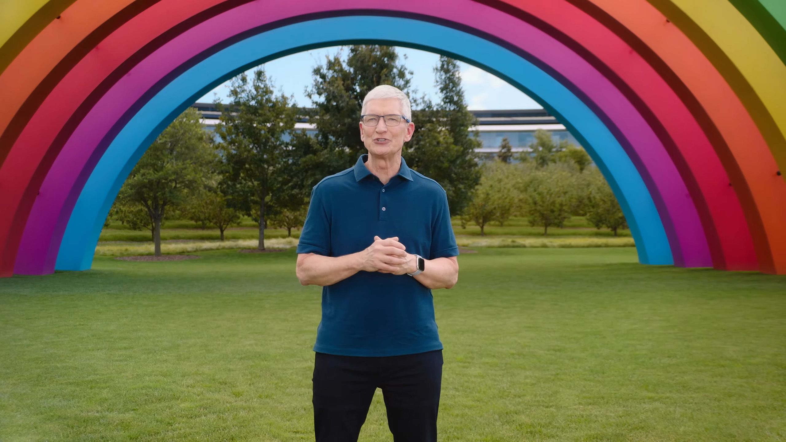 Apple CEO Tim Cook at Apple Park.