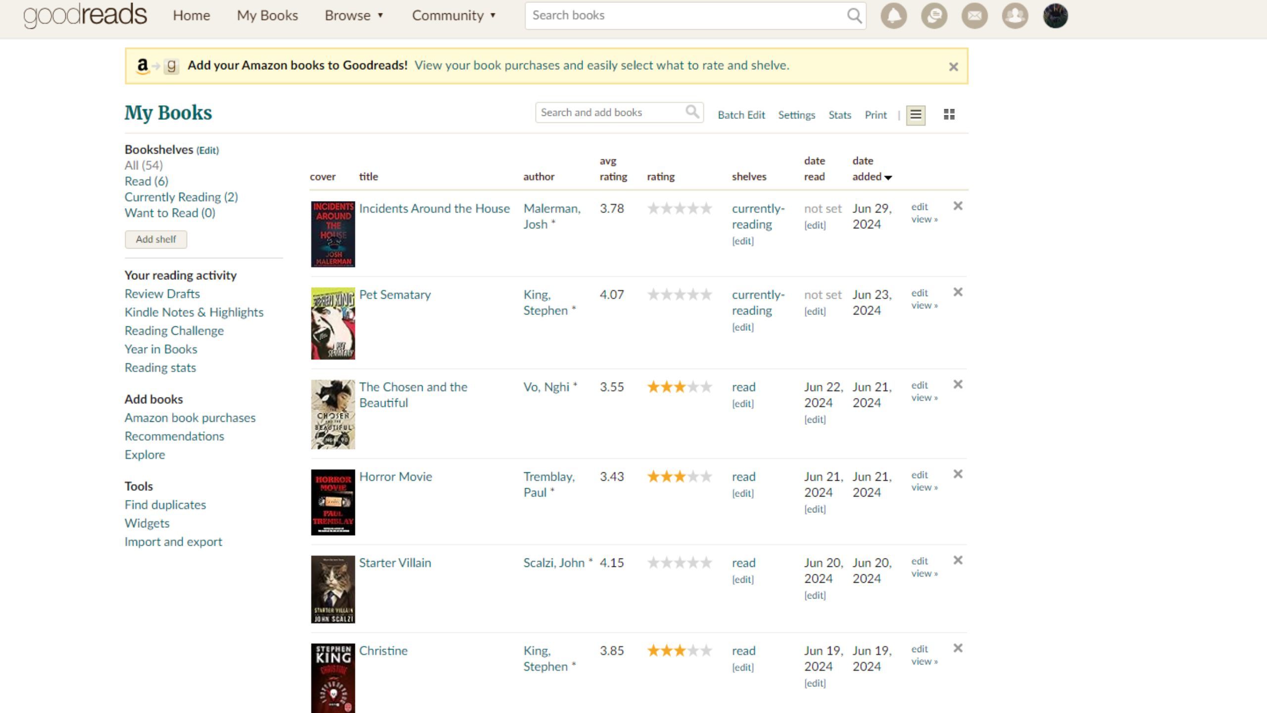 Goodreads screenshot