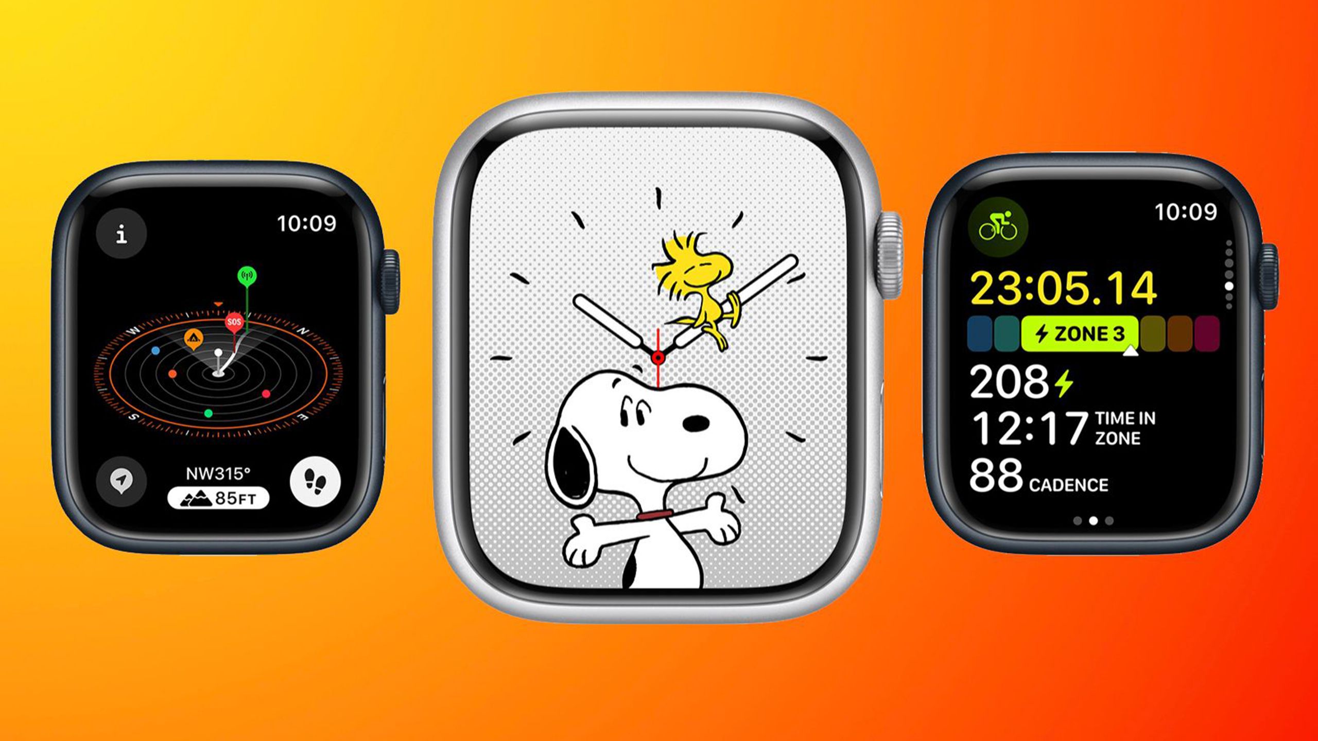 watchOS 10 screenshots on colored background-1