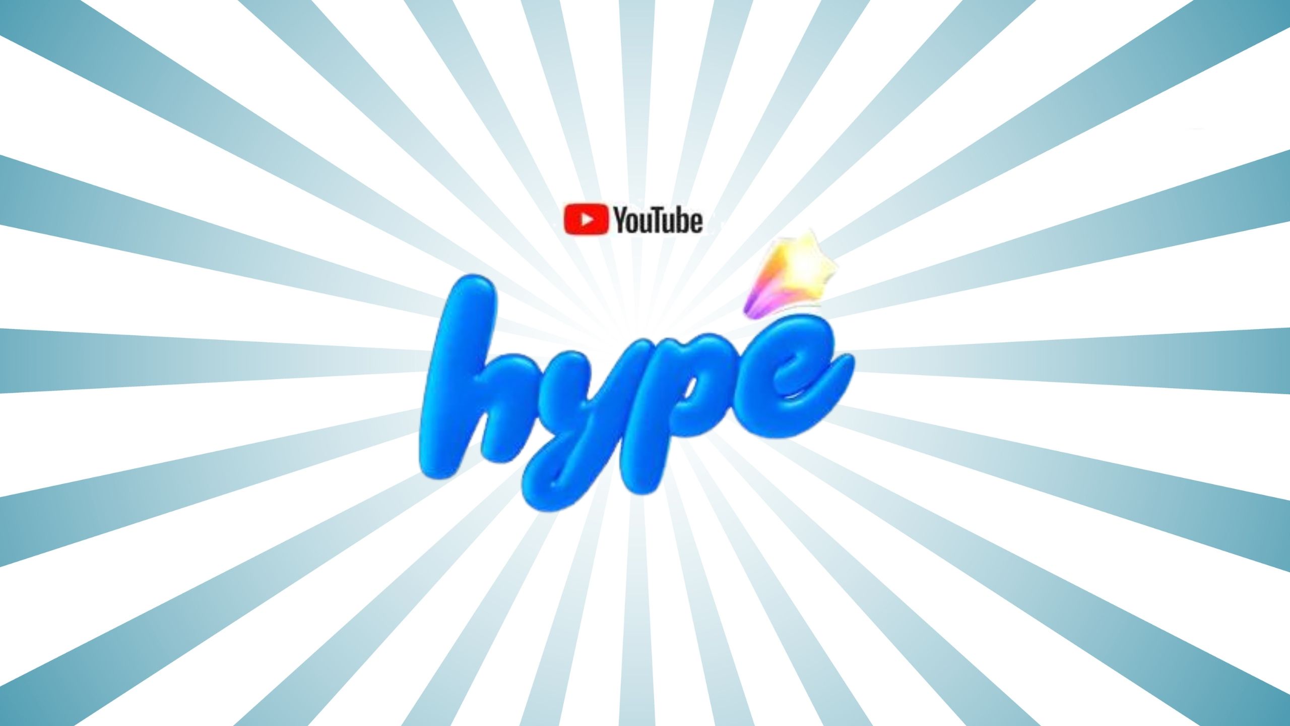 YouTube Hype logo on striped background