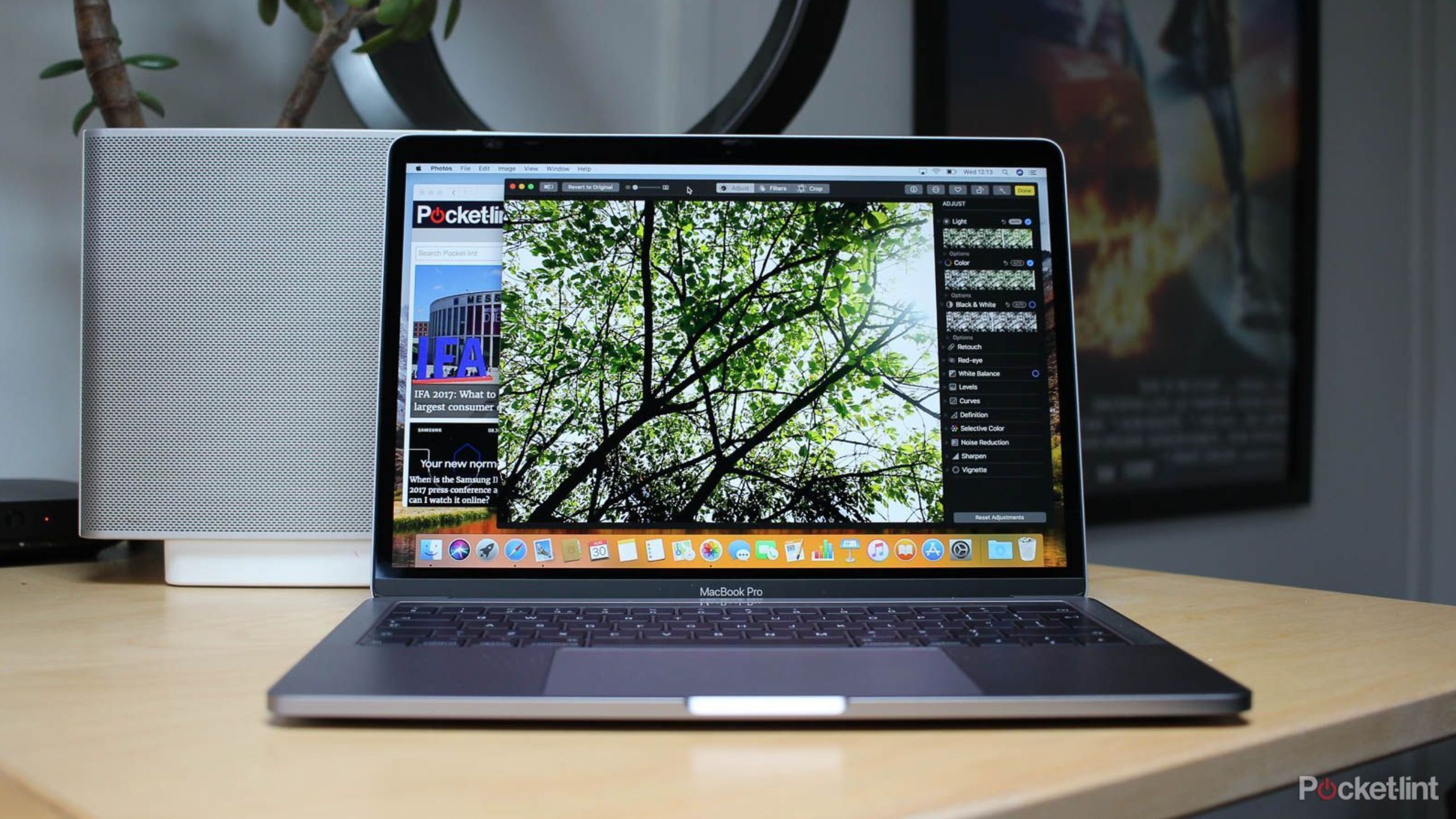 An Apple MacBook Pro on a desk