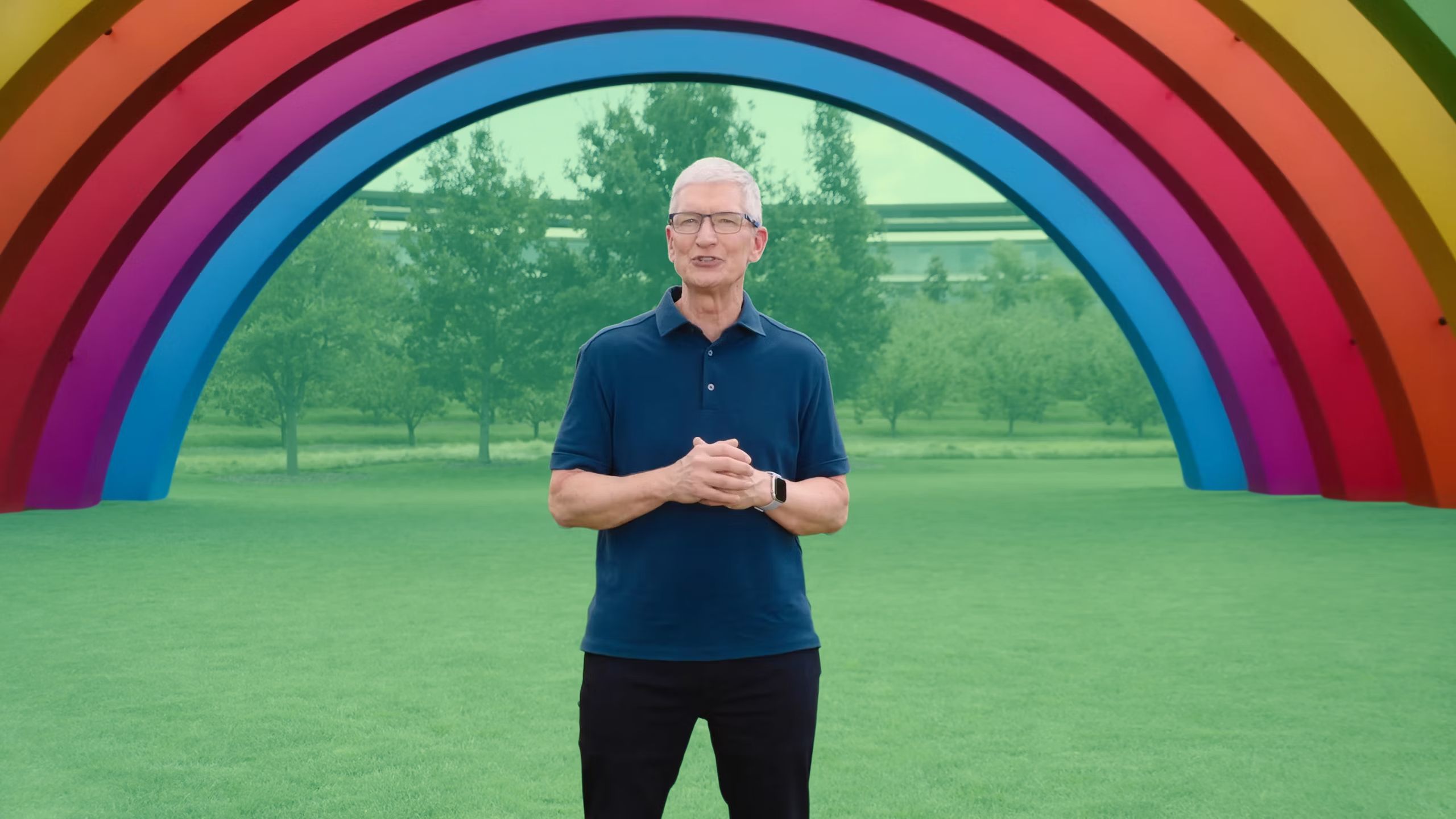 Apple CEO Tim Cook at Apple Park.