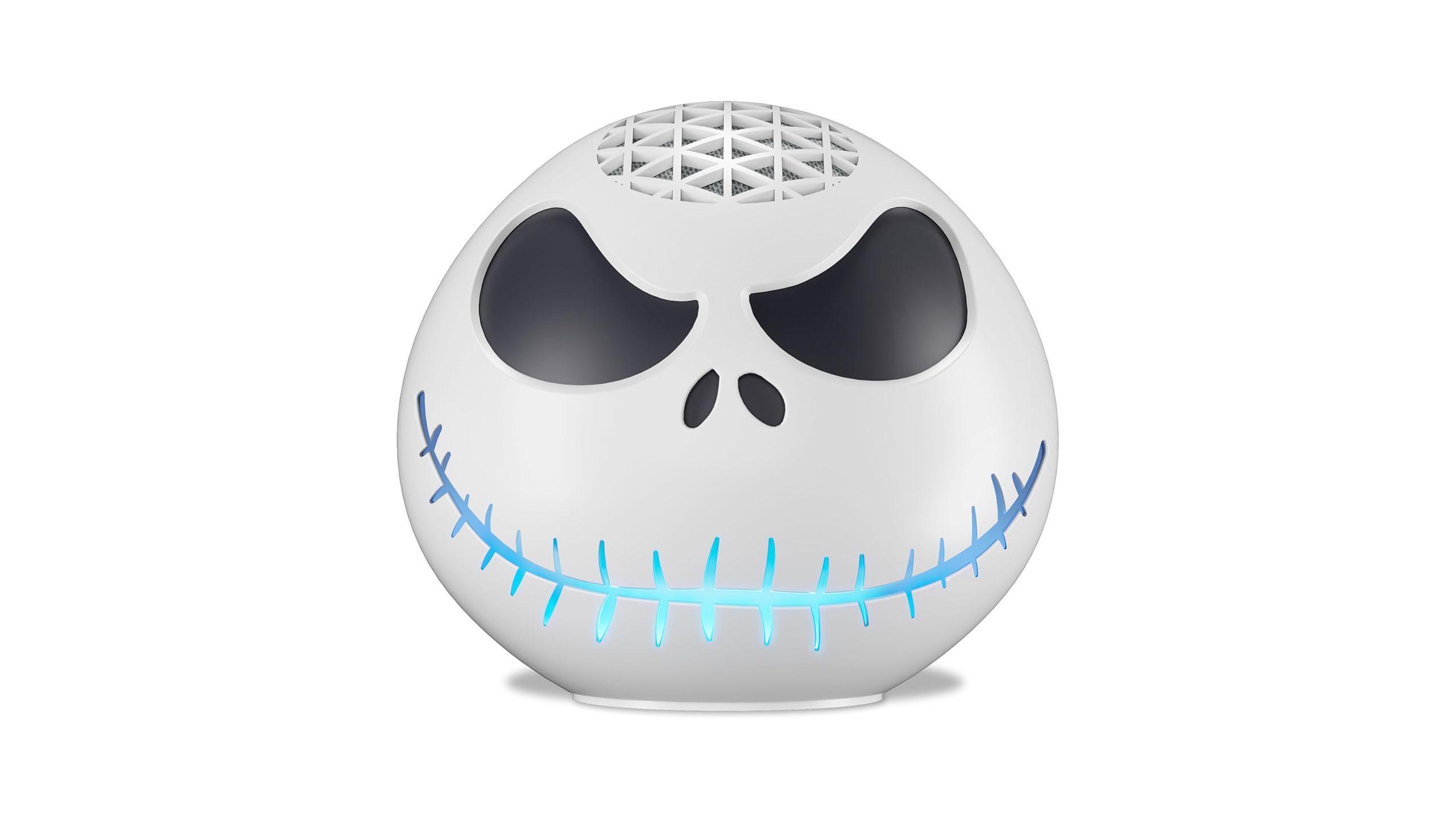 Echo Dot (5th Gen) and Jack Skellington Shell bundle on white background