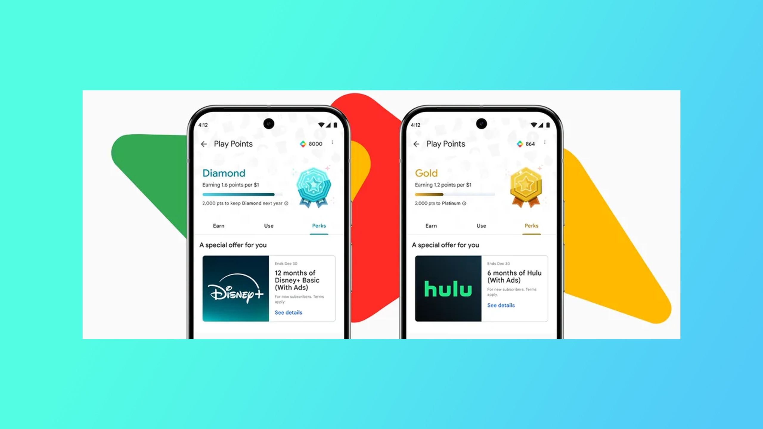 Google Play Points Disney+ and Hulu