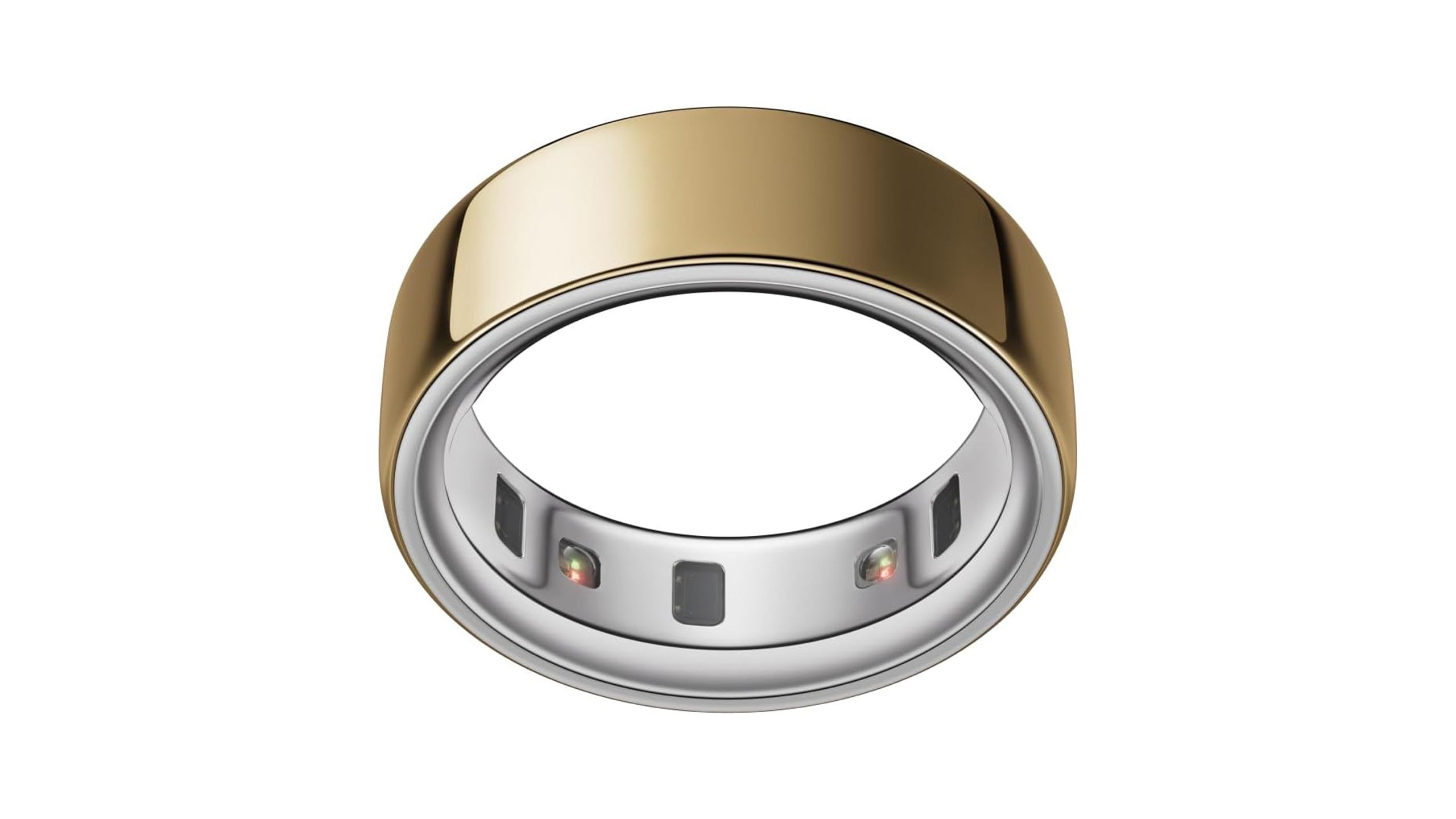 The gold Oura Ring 4 is placed against a white background. 