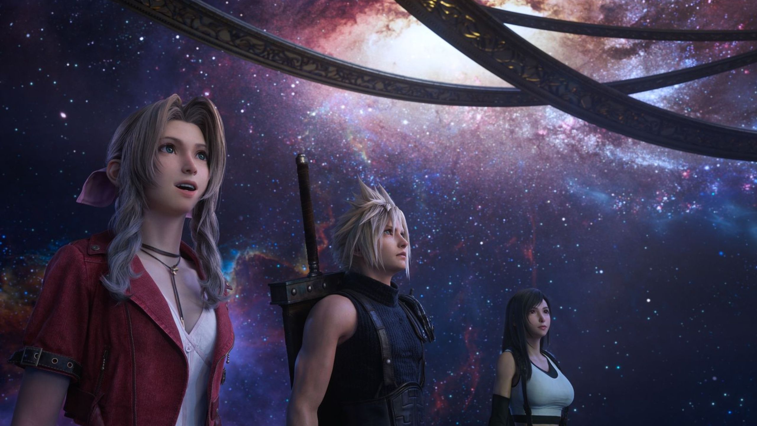 Cloud, Tifa, and Aerith in Final Fantasy 7