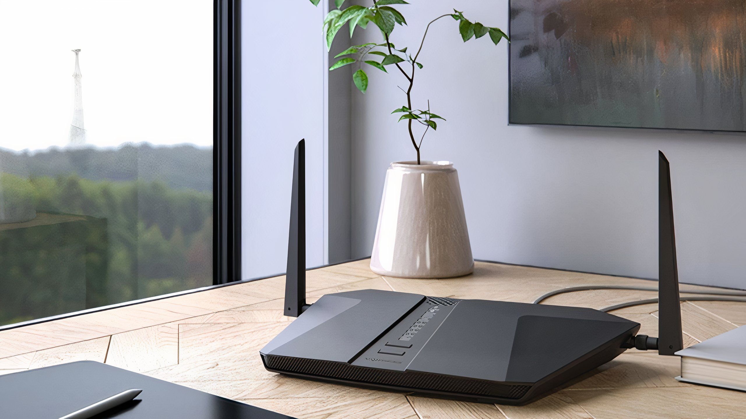 A Netgear Wi-Fi 6E router