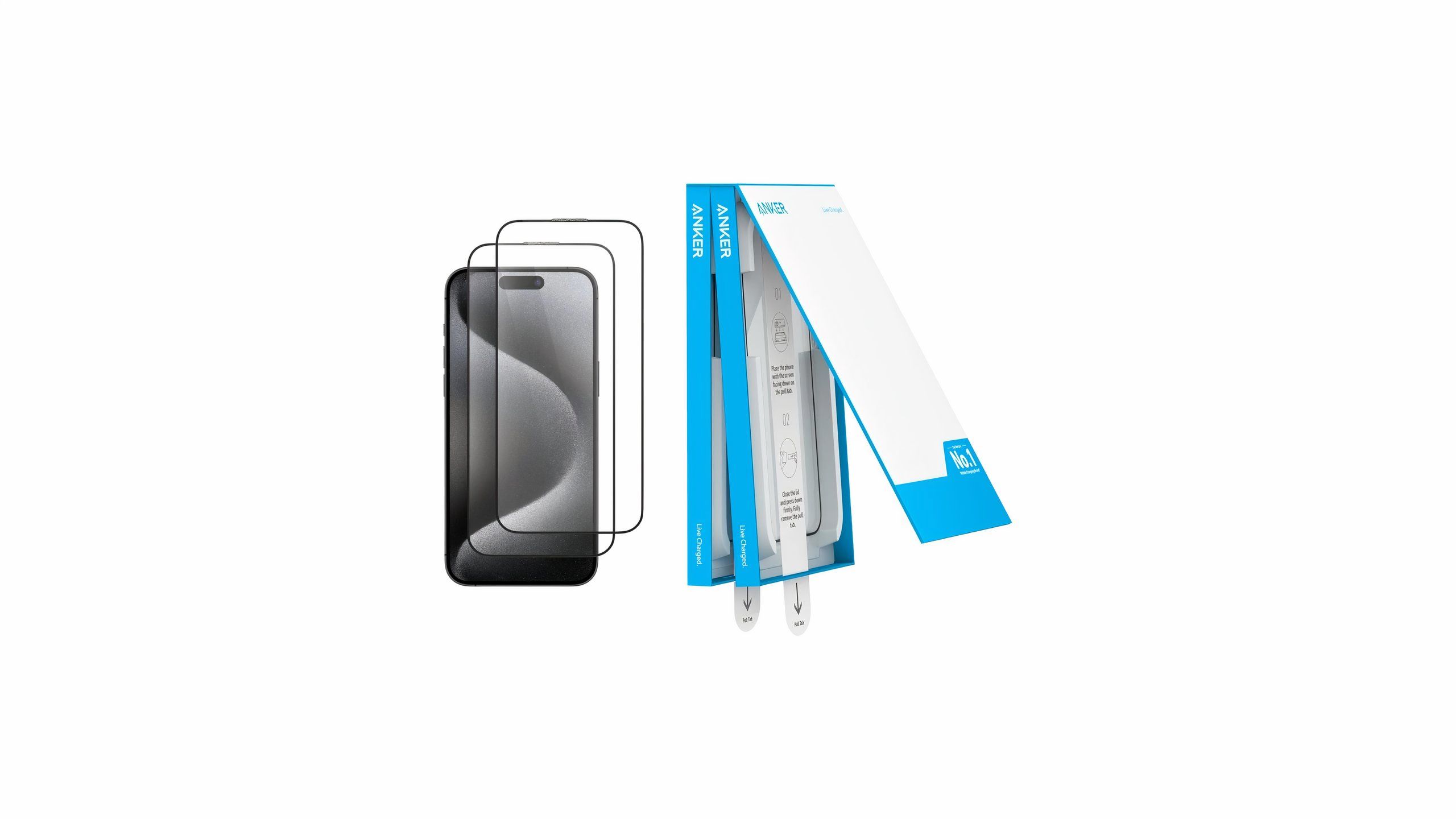 Anker Screen Protector for iPhone 15 Pro Max 2-pack