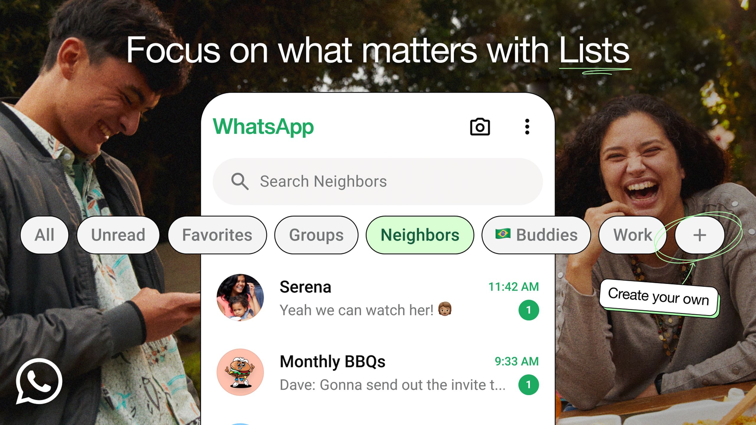 WhatsApp list feature