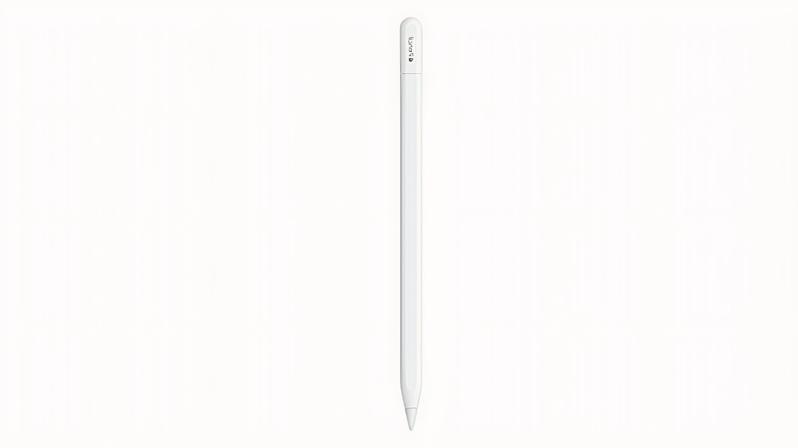 A white stylus with a removable tip on the top.