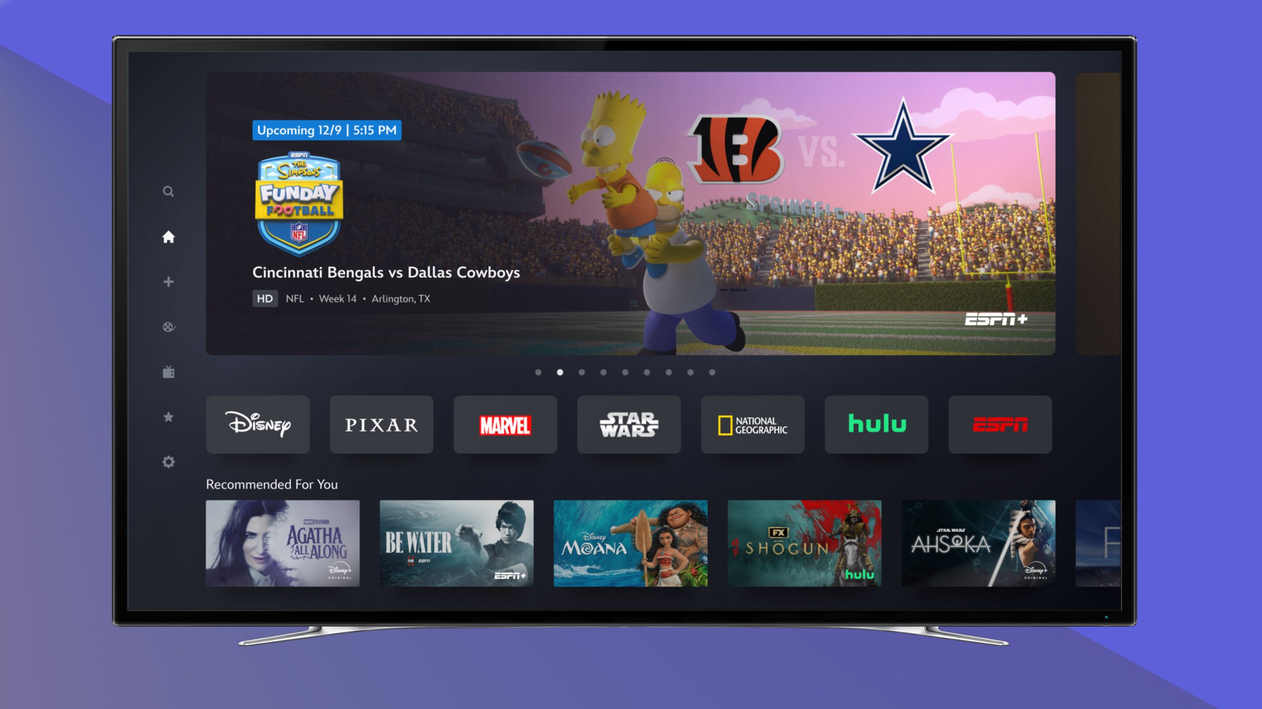 Disney+ homepage with ESPN+