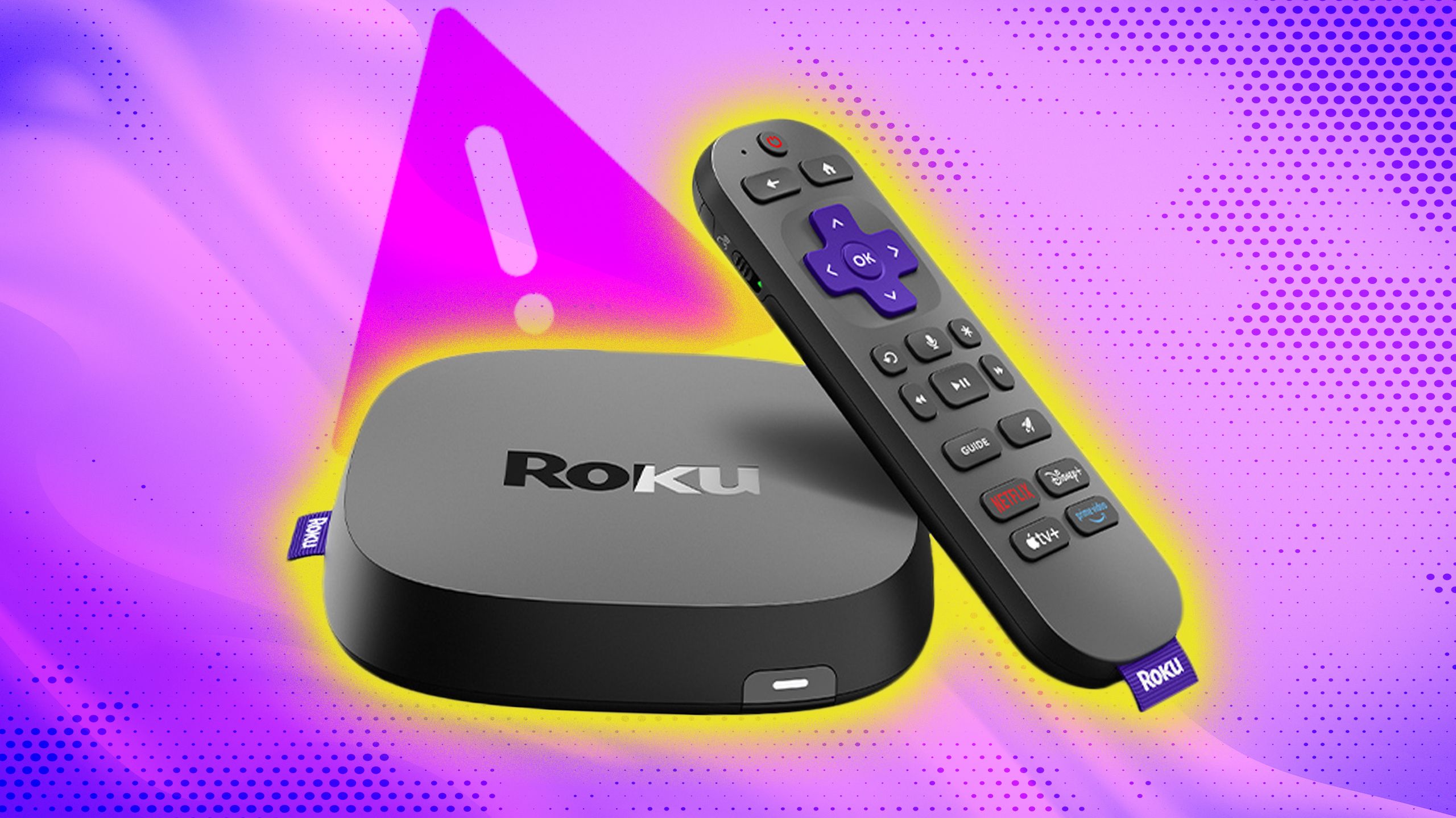 Телевізор Roku та віддалені пристрої поруч. 