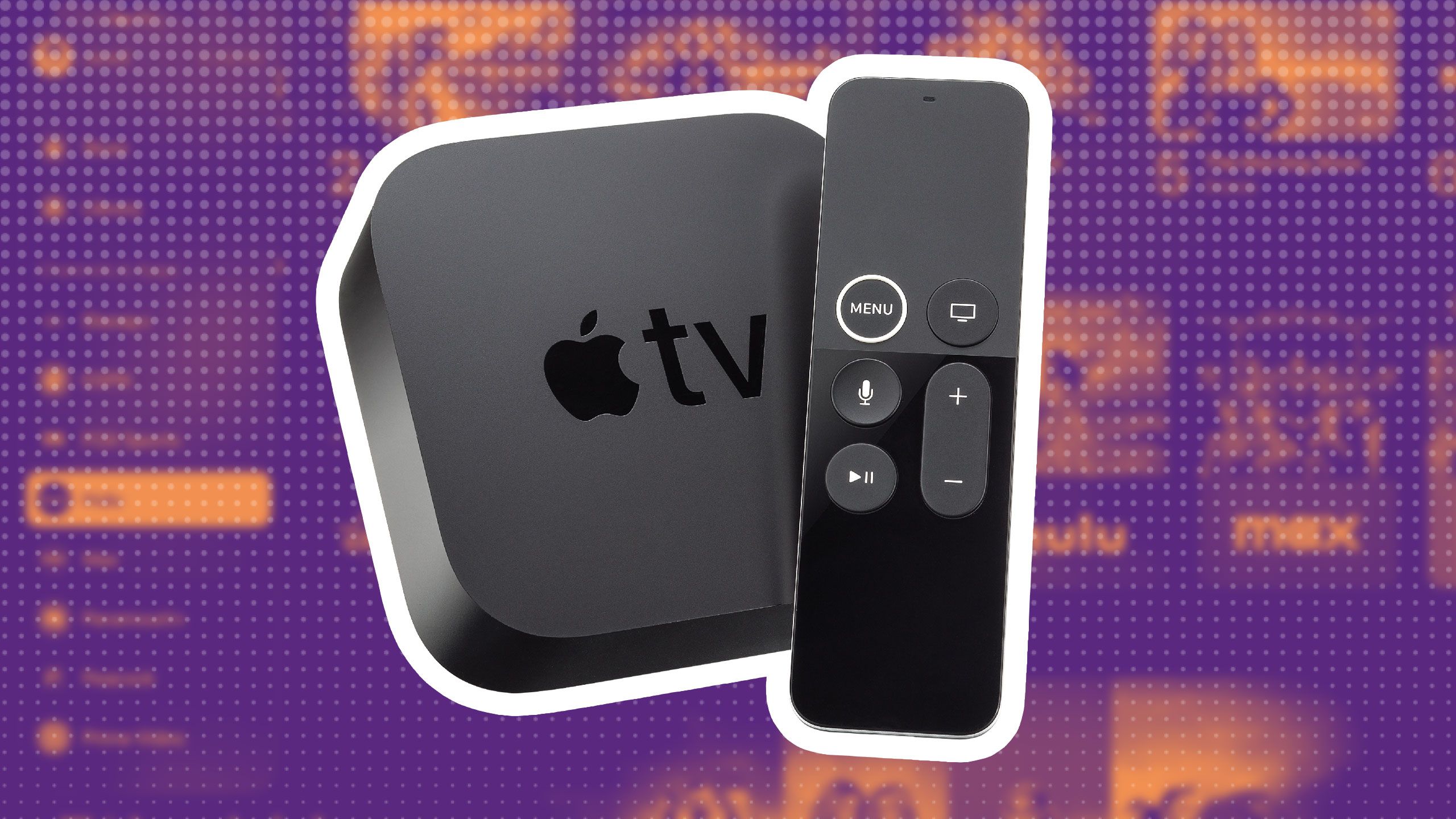 Une télécommande et un appareil Apple TV 4k. 