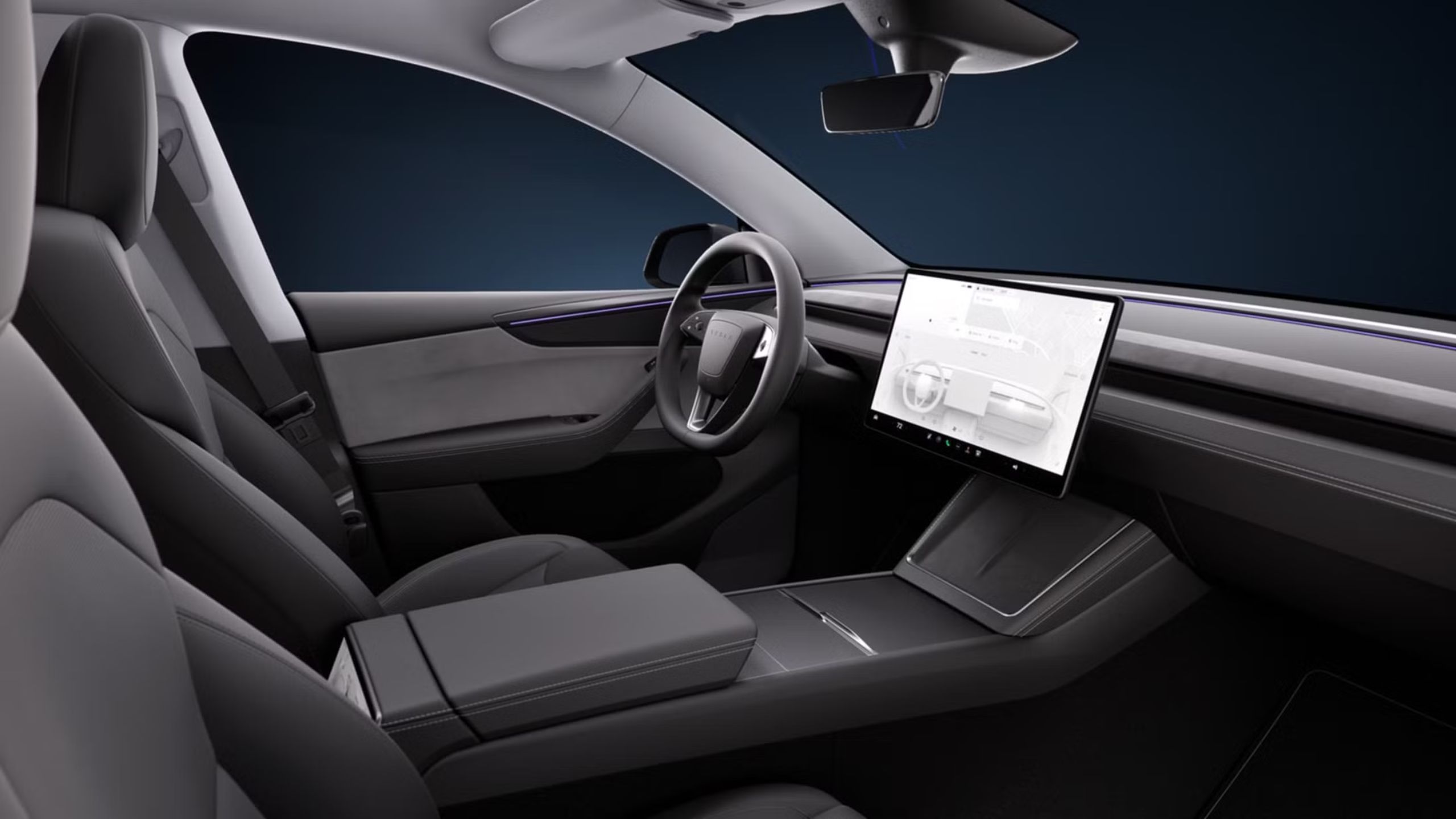 Tesla Model Y interior. 