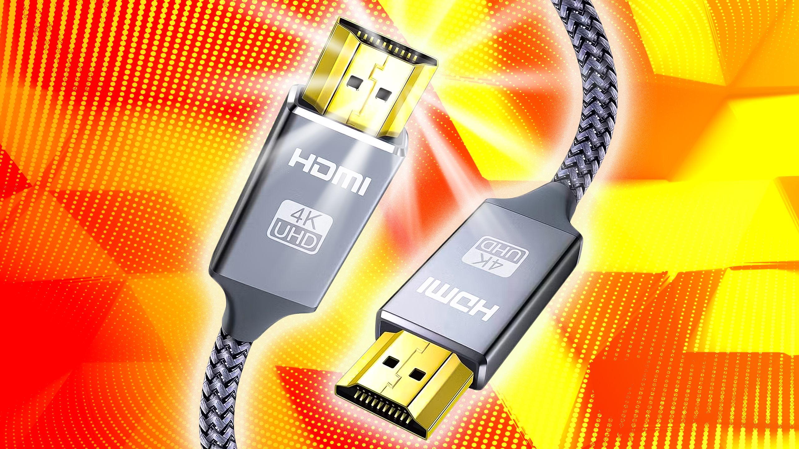 Кабель HDMI із золотим золотом.