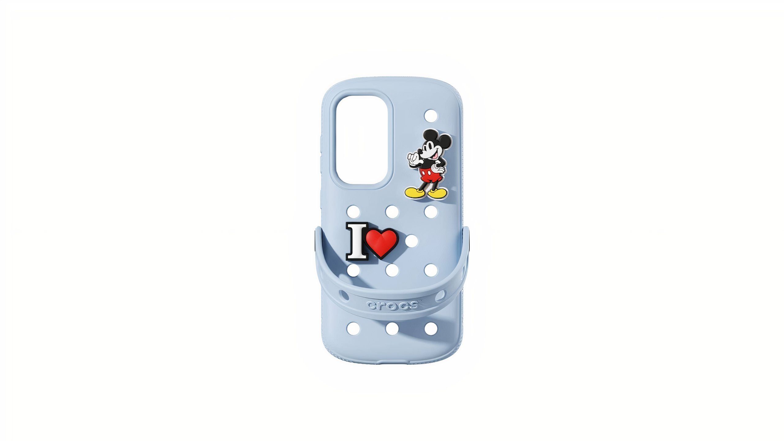 Galaxy S25 Crocs Case Відкритий синій етикетки