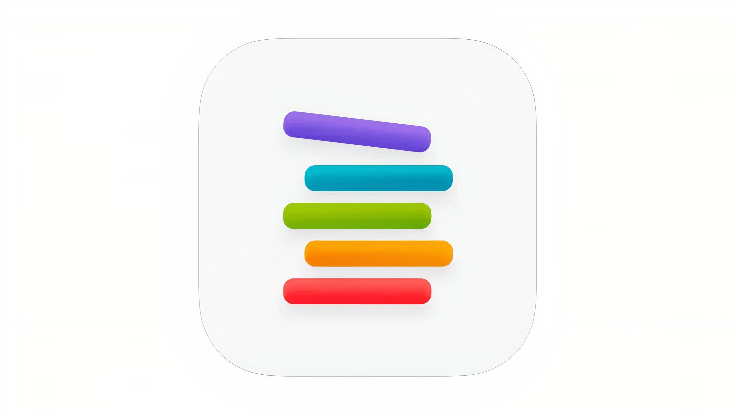 An app icon with colorful, horizontally-stacked lines.