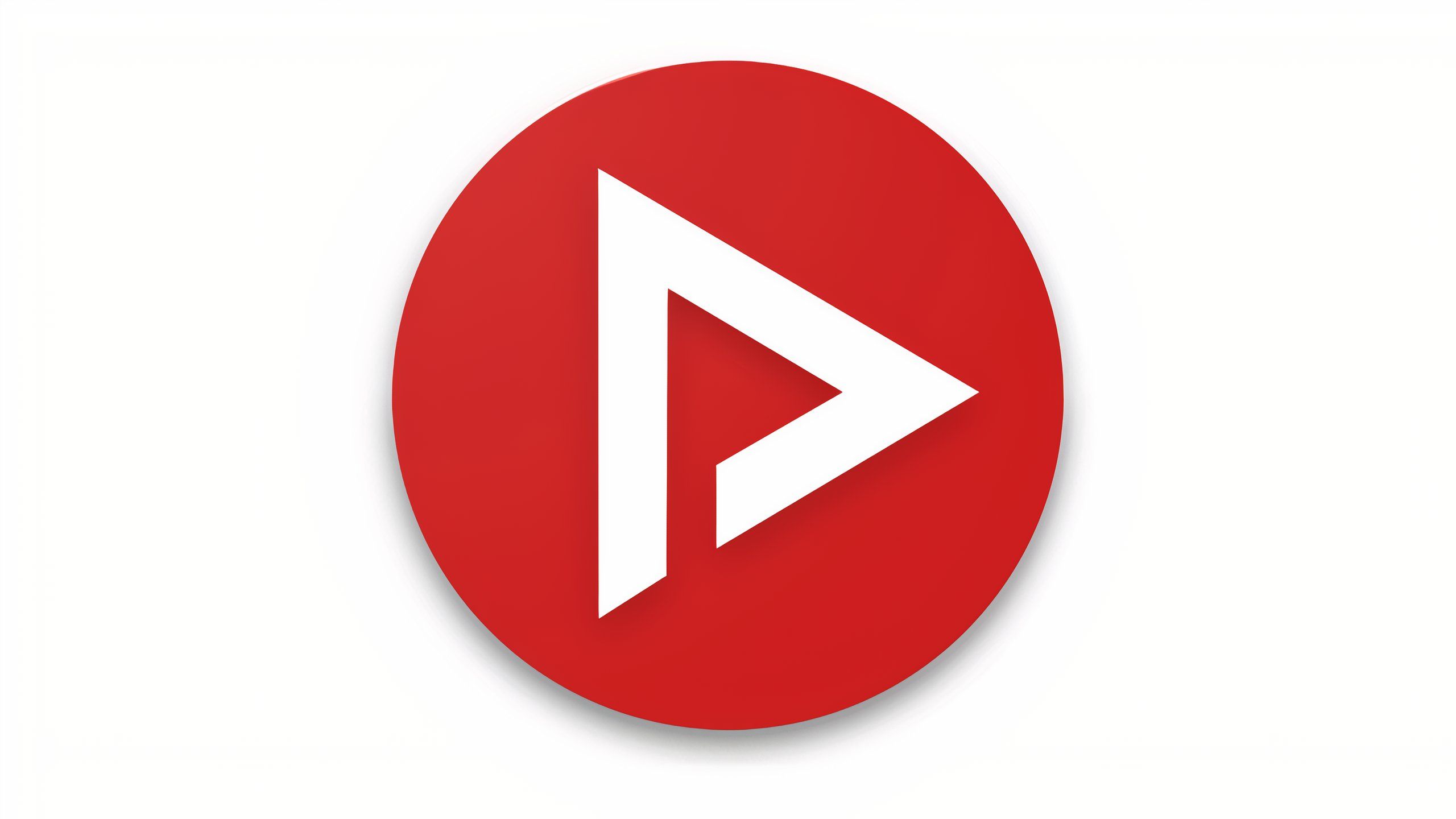 A red circular app icon with a play button in the center.