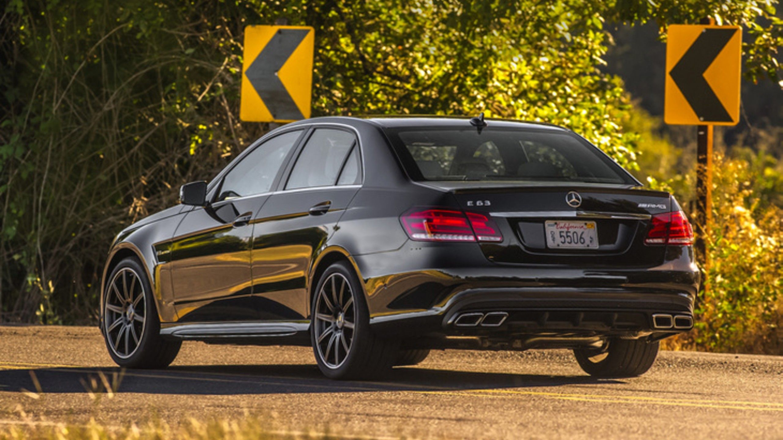 Rear view of the 2014 Mercedes-Benz E 63 AMG