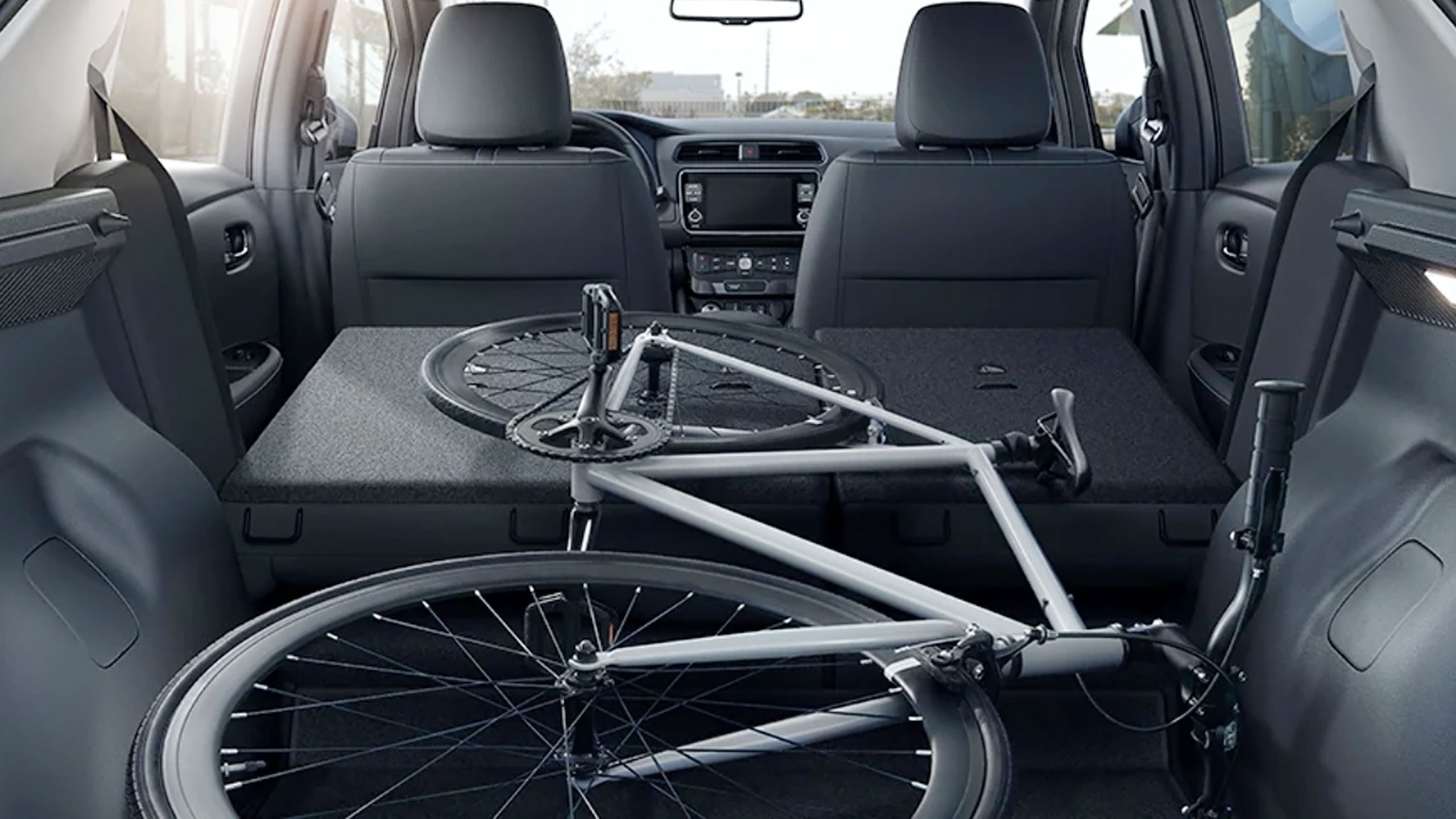 Cargo space in the 2025 Nissan Leaf.