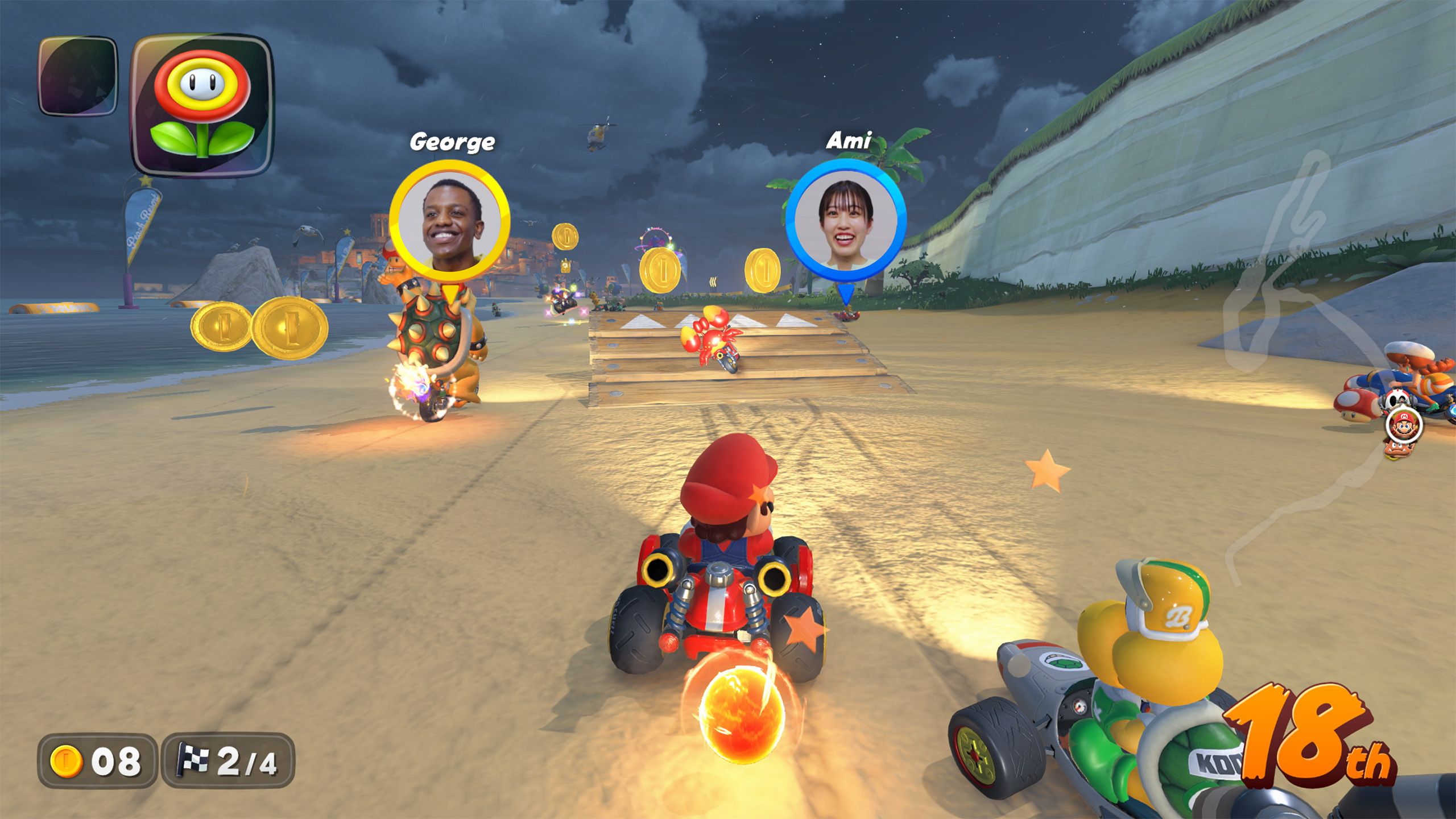 Mario racing in Mario Kart World 