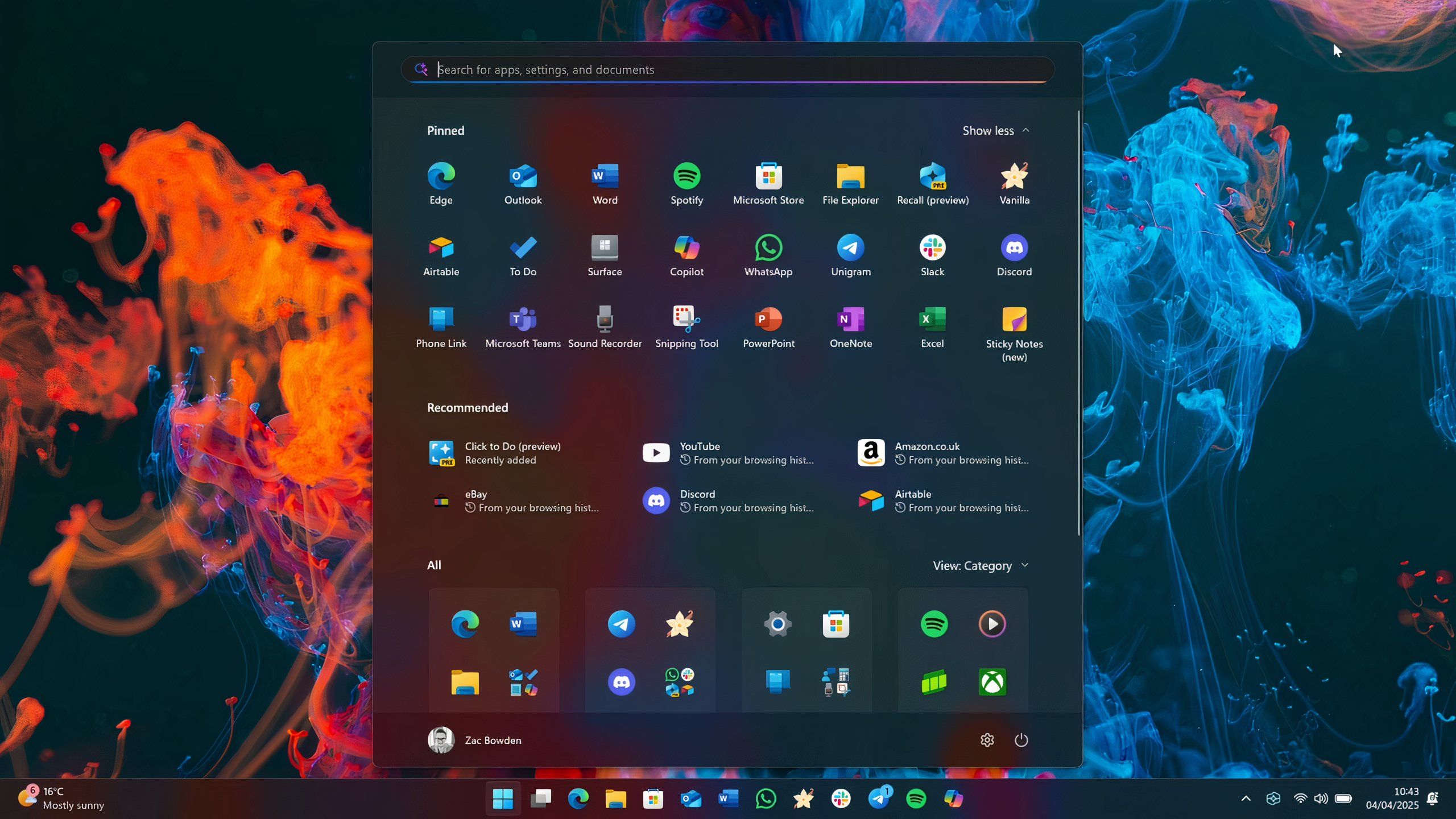 Windows 11 Start Menu redesign Windows Central screenshot