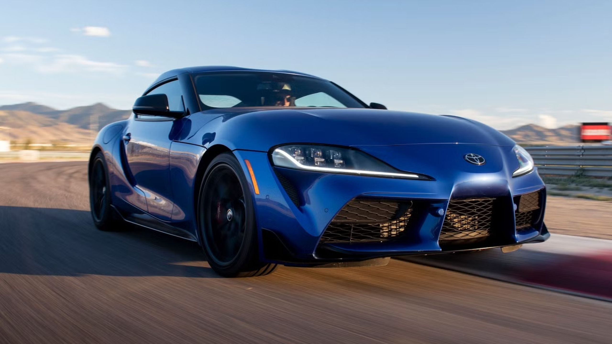 Front quarter view of the 2025 toyota gr supra premium