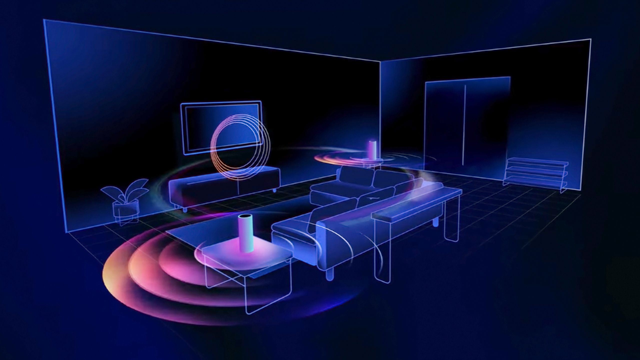 A diagram demonstrating Dolby Atmos FlexConnect.