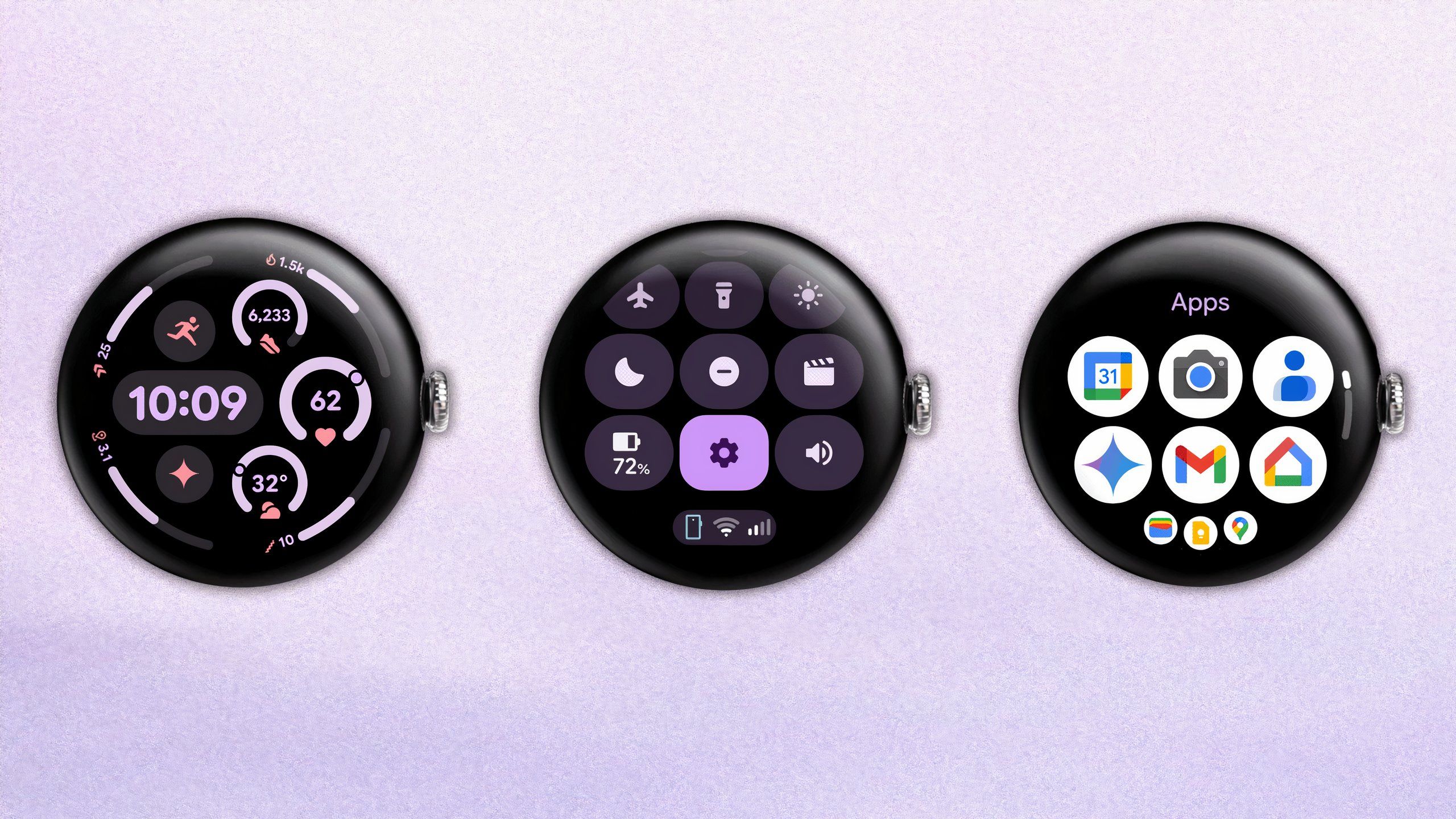 Google Wear OS Material Design 3 Expressive screenshots