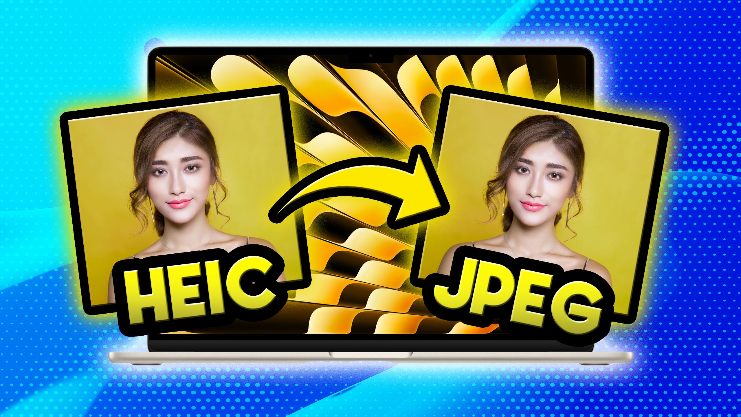 Converting an HEIC file to JPEG. 