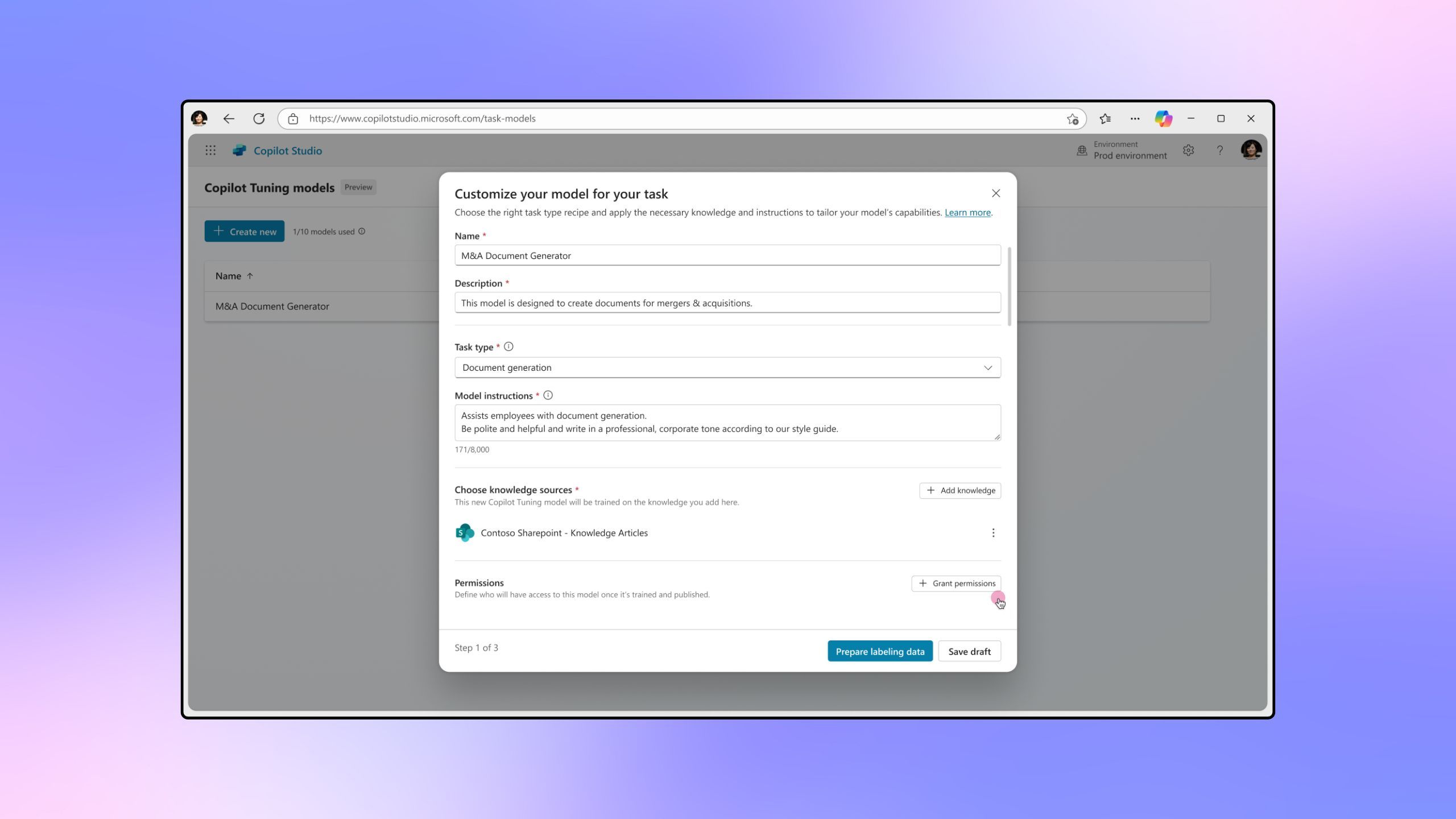 Microsoft 365 Copilot Tuning